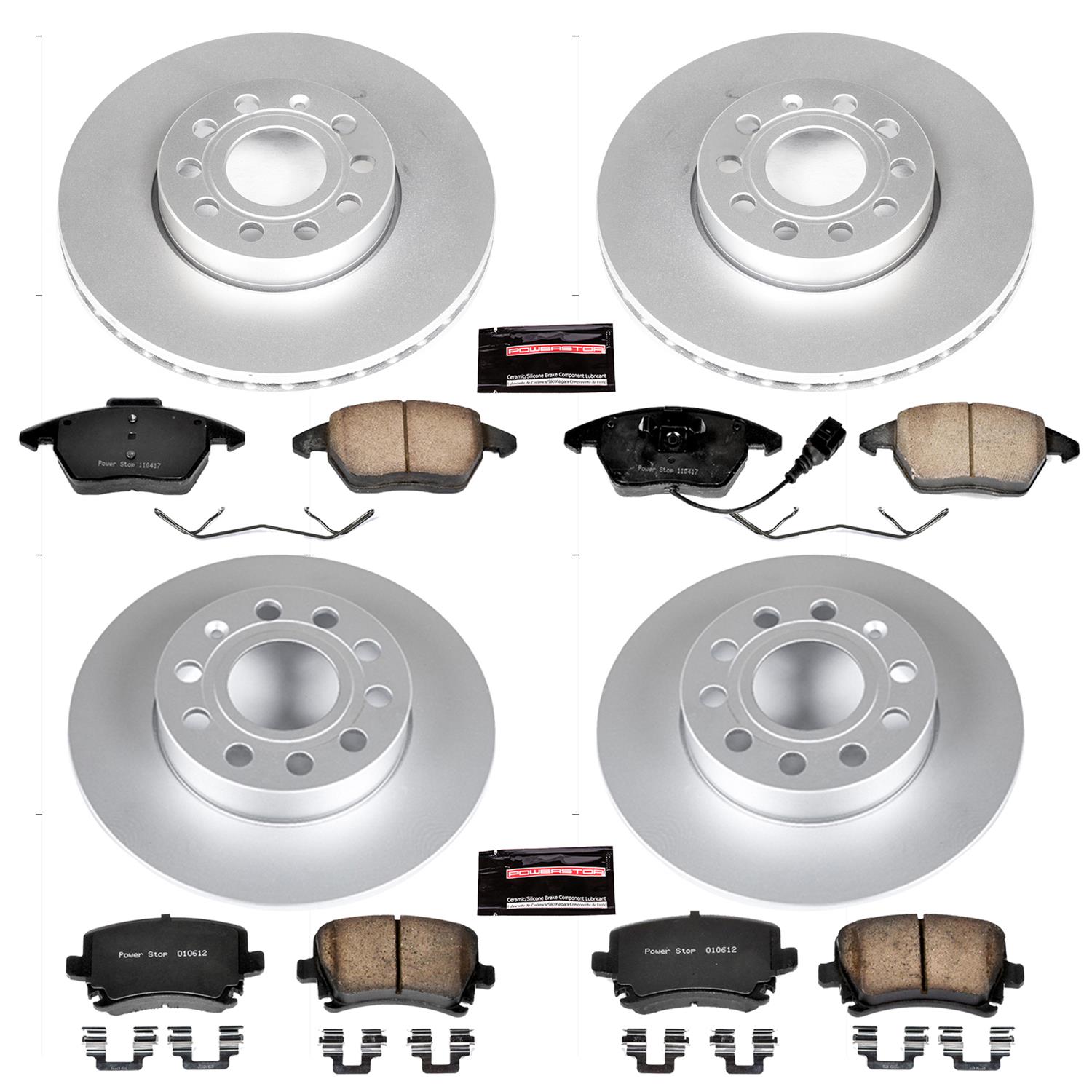 Power Stop 05-10 Volkswagen Jetta Front & Rear Z23 Evolution Sport Coated Brake Kit (1x psbCRK4623, 1x psbCRK4627) thumbnail 4