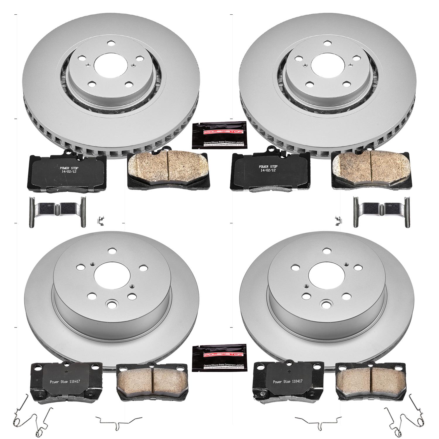 Power Stop 07-11 Lexus GS350 Front & Rear Z17 Evolution Geomet Coated Brake Kit (1x psbCRK4634, 1x psbCRK2977) thumbnail 4