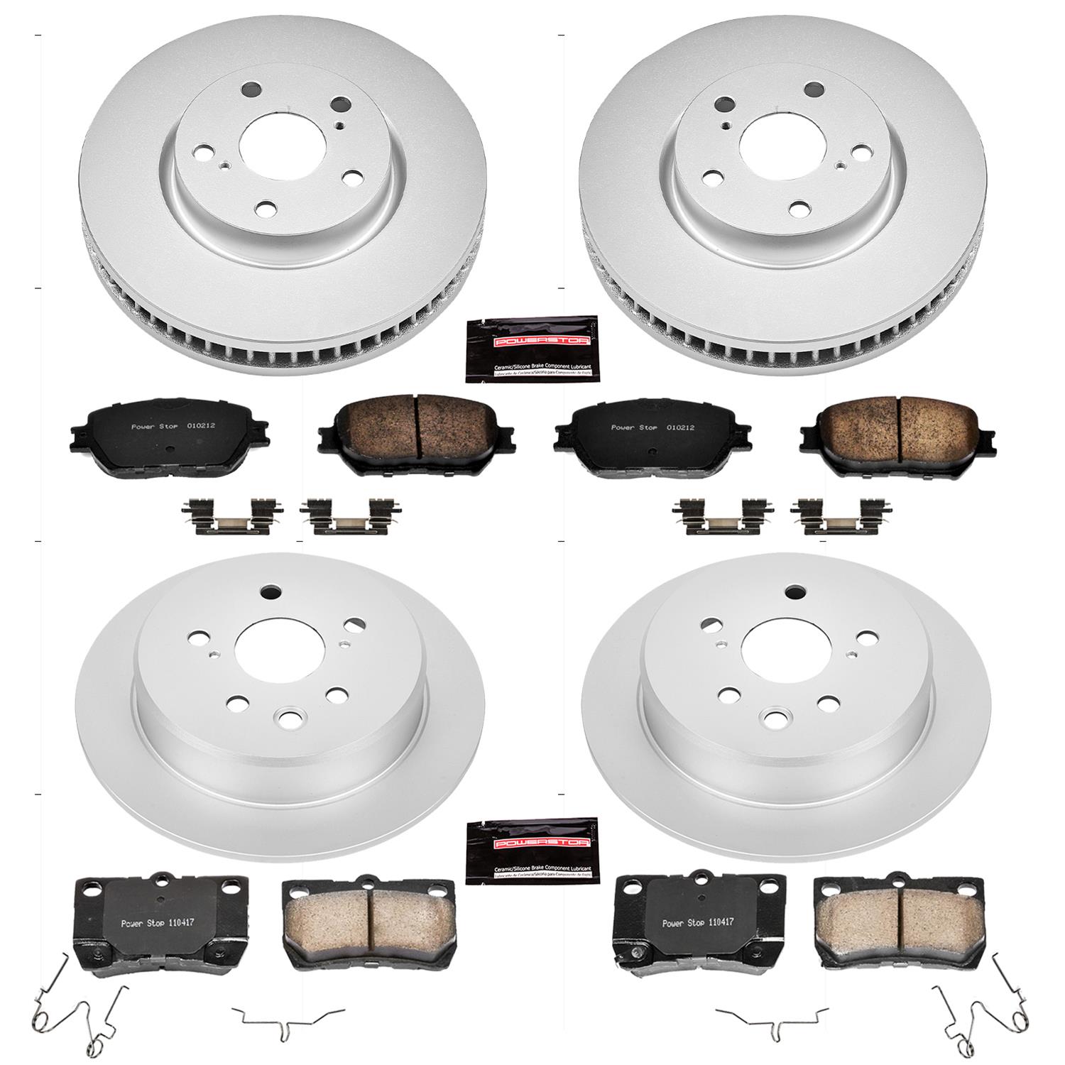 Power Stop 09-13 Lexus IS250 Front & Rear Z17 Evolution Geomet Coated Brake Kit (1x psbCRK5272, 1x psbCRK195) thumbnail 4