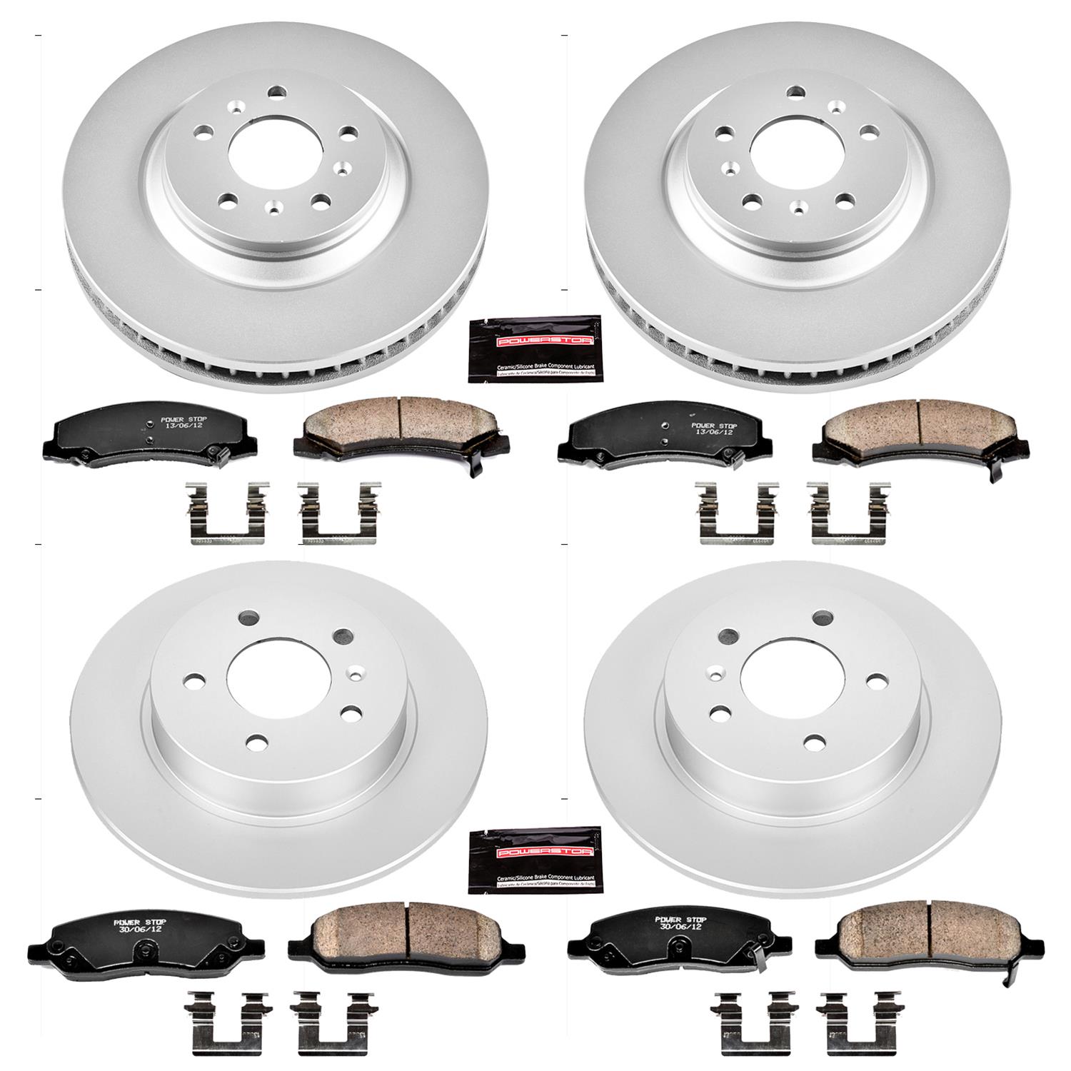 Power Stop 06-11 Buick Lucerne Front & Rear Z17 Evolution Geomet Coated Brake Kit (1x psbCRK4658, 1x psbCRK4654) thumbnail 4