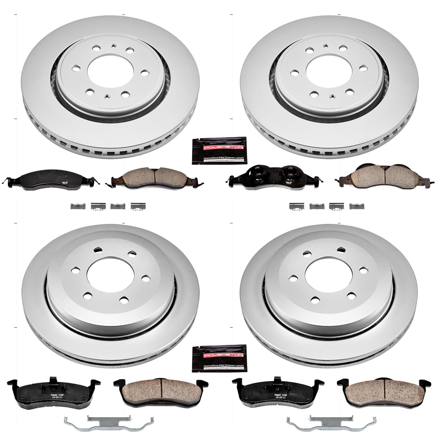 Power Stop 07-09 Ford Expedition Front & Rear Z17 Evolution Geomet Coated Brake Kit (1x psbCRK4683, 1x psbCRK4682) thumbnail 4