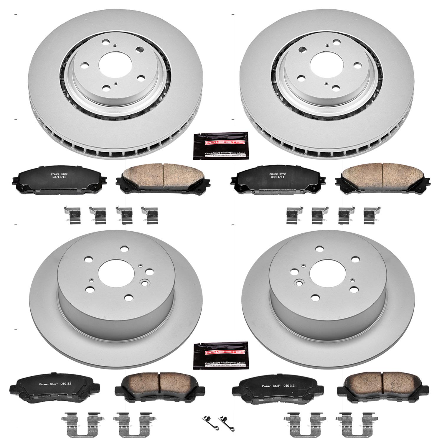 Power Stop 08-13 Toyota Highlander Front & Rear Z17 Evolution Geomet Coated Brake Kit (1x psbCRK4714, 1x psbCRK4713) thumbnail 4
