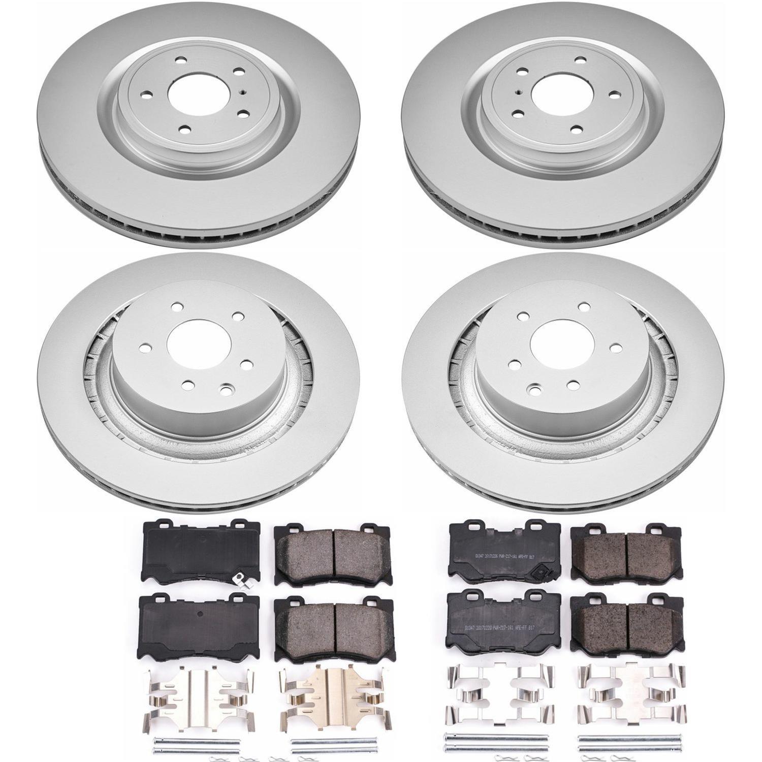 Power Stop 08-13 Infiniti G37 Front & Rear Z17 Evolution Geomet Coated Brake Kit (1x psbCRK2915, 1x psbCRK4732) thumbnail 4