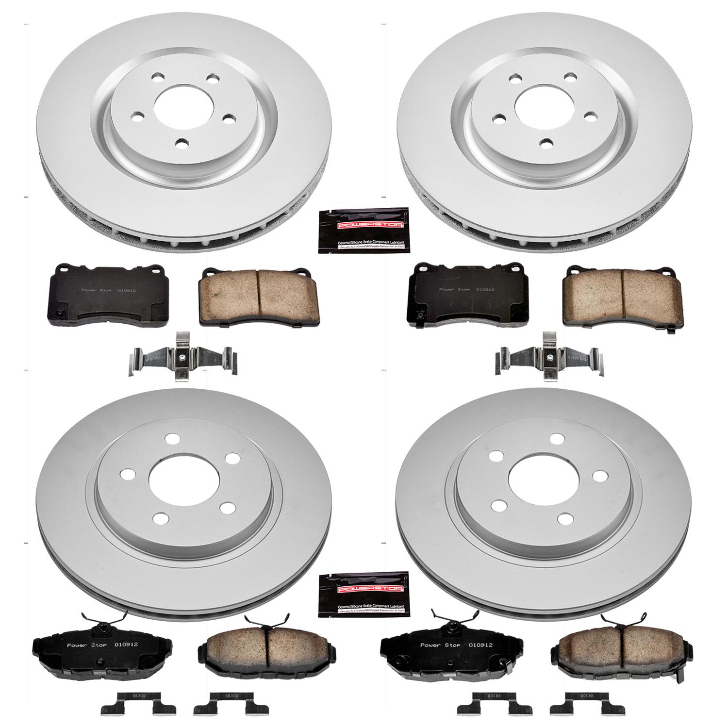 Power Stop 11-14 Ford Mustang Front & Rear Z17 Evolution Geomet Coated Brake Kit (1x psbCRK4749, 1x psbCRK4547) thumbnail 4