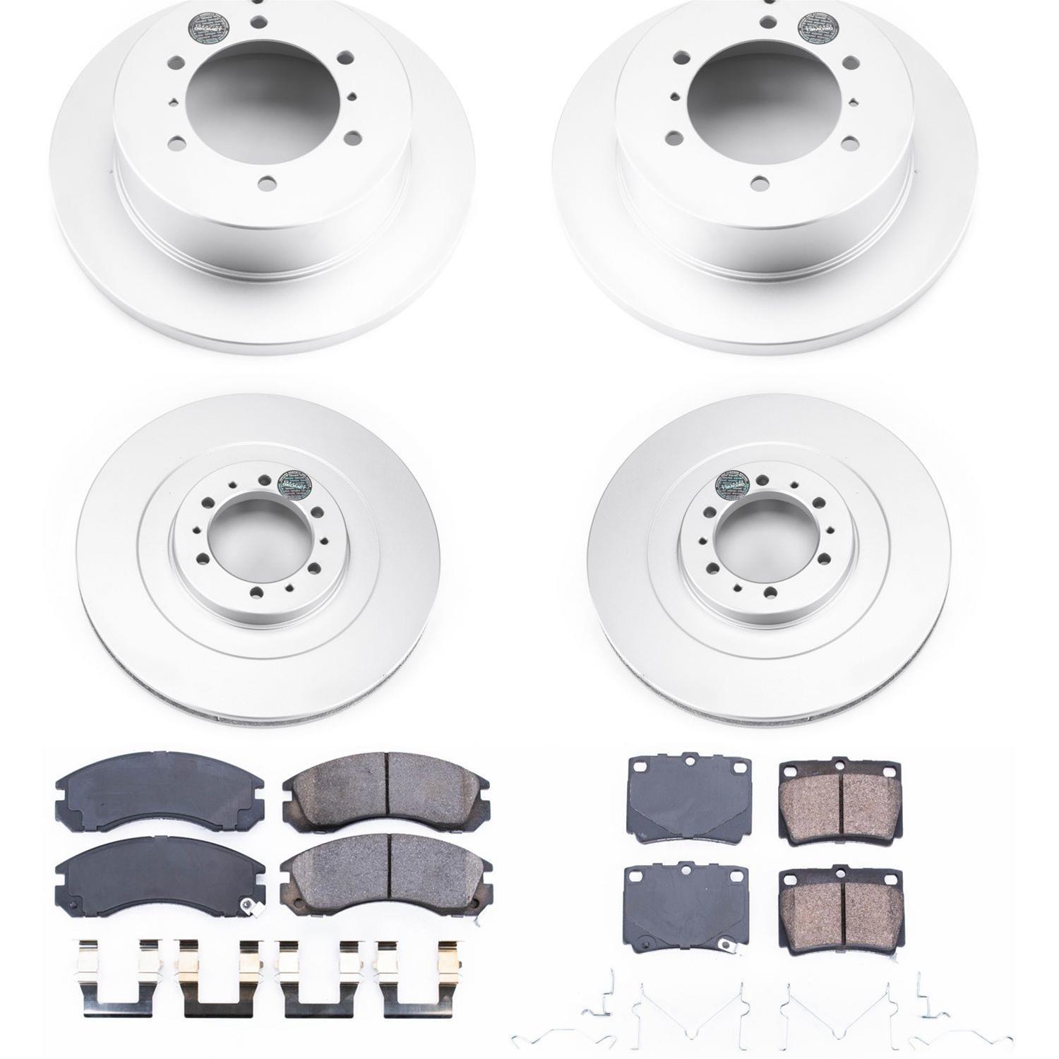Power Stop 00-04 Mitsubishi Montero Sport Front & Rear Z17 Evolution Geomet Coated Brake Kit (1x psbCRK3091, 1x psbCRK5160) thumbnail 6