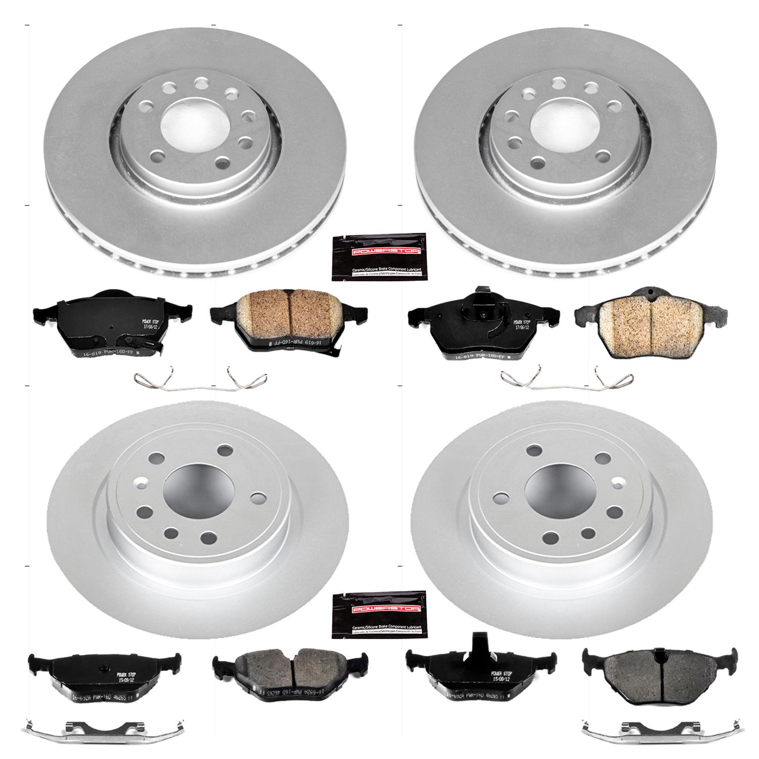 Power Stop 00-01 Saab 9-5 Front & Rear Z23 Evolution Sport Coated Brake Kit (1x psbCRK5218, 1x psbCRK3080) thumbnail 4