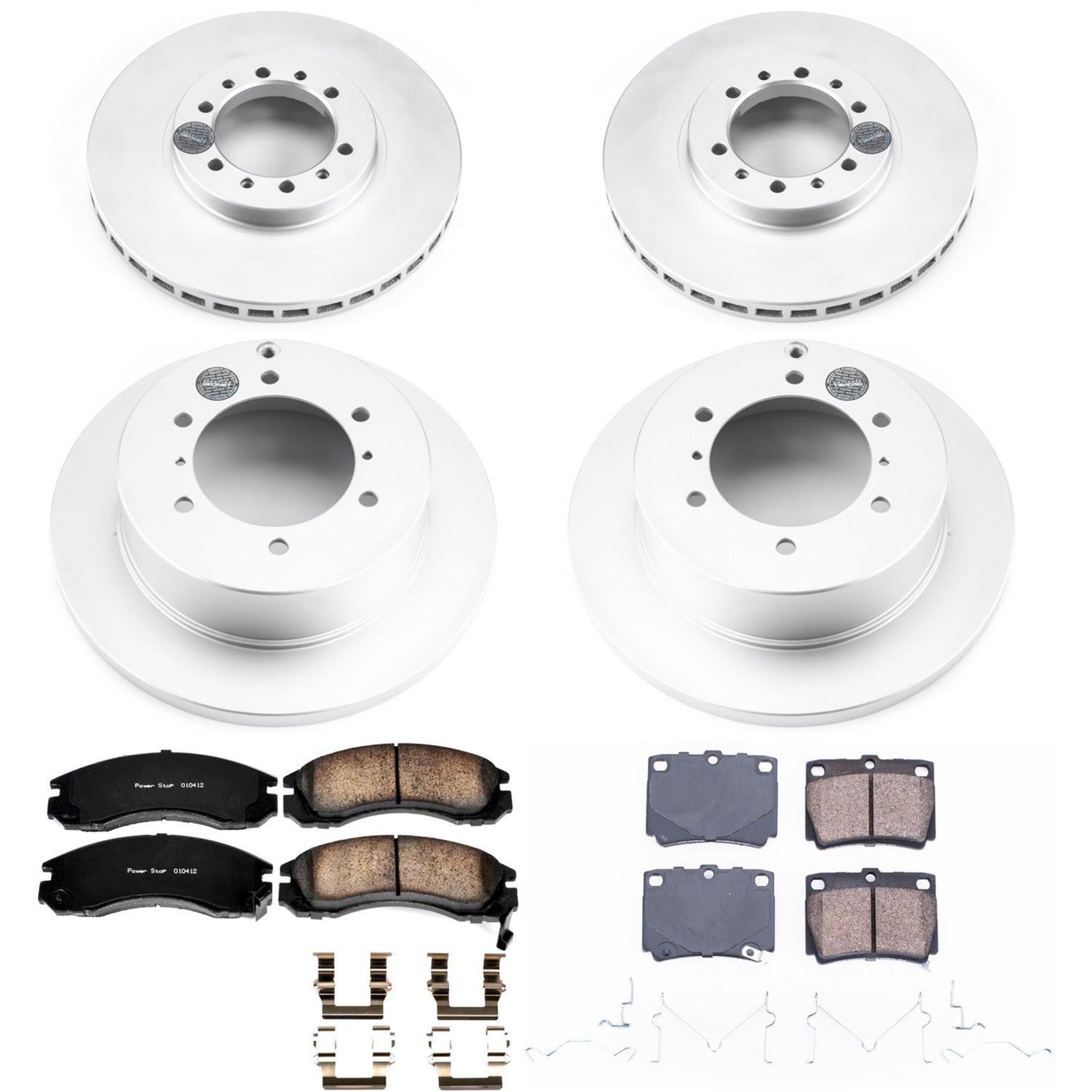 Power Stop 97-04 Mitsubishi Montero Sport Front & Rear Z17 Evolution Geomet Coated Brake Kit (1x psbCRK4981, 1x psbCRK5160) thumbnail 3