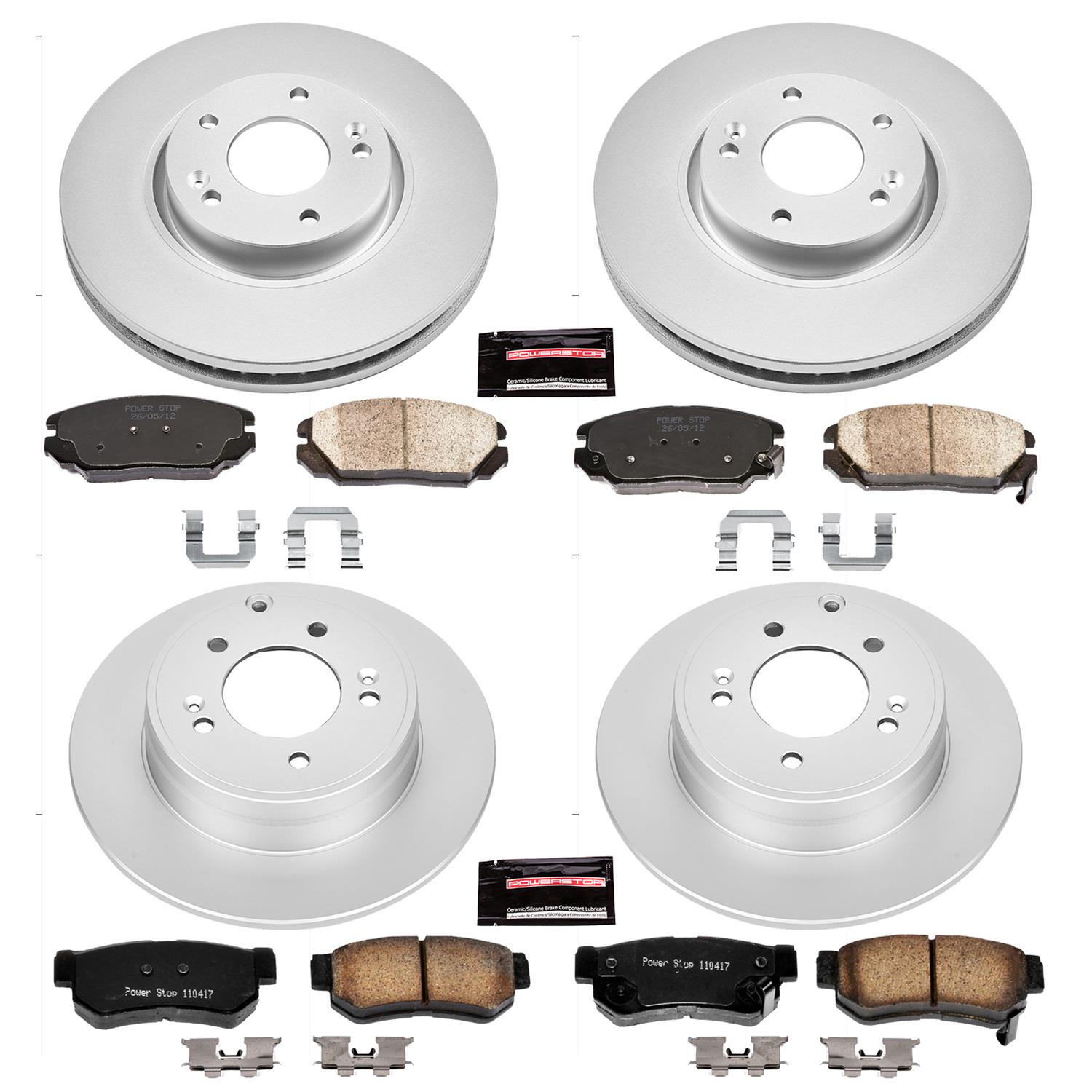 Power Stop 06-08 Hyundai Sonata Front & Rear Z17 Evolution Geomet Coated Brake Kit (1x psbCRK4647, 1x psbCRK5211) thumbnail 4