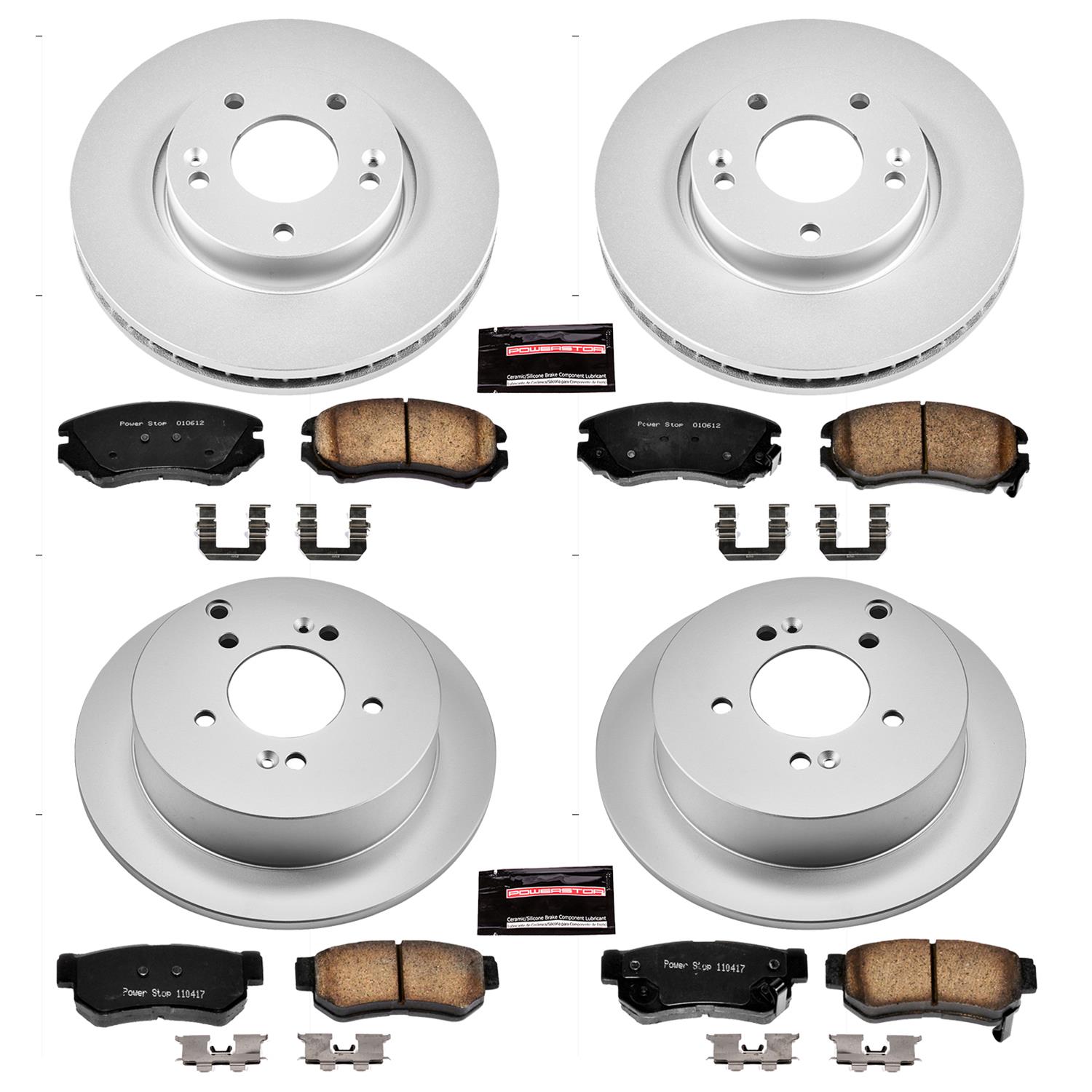 Power Stop 05-09 Hyundai Tucson Front & Rear Z17 Evolution Geomet Coated Brake Kit (1x psbCRK165, 1x psbCRK5213) thumbnail 4