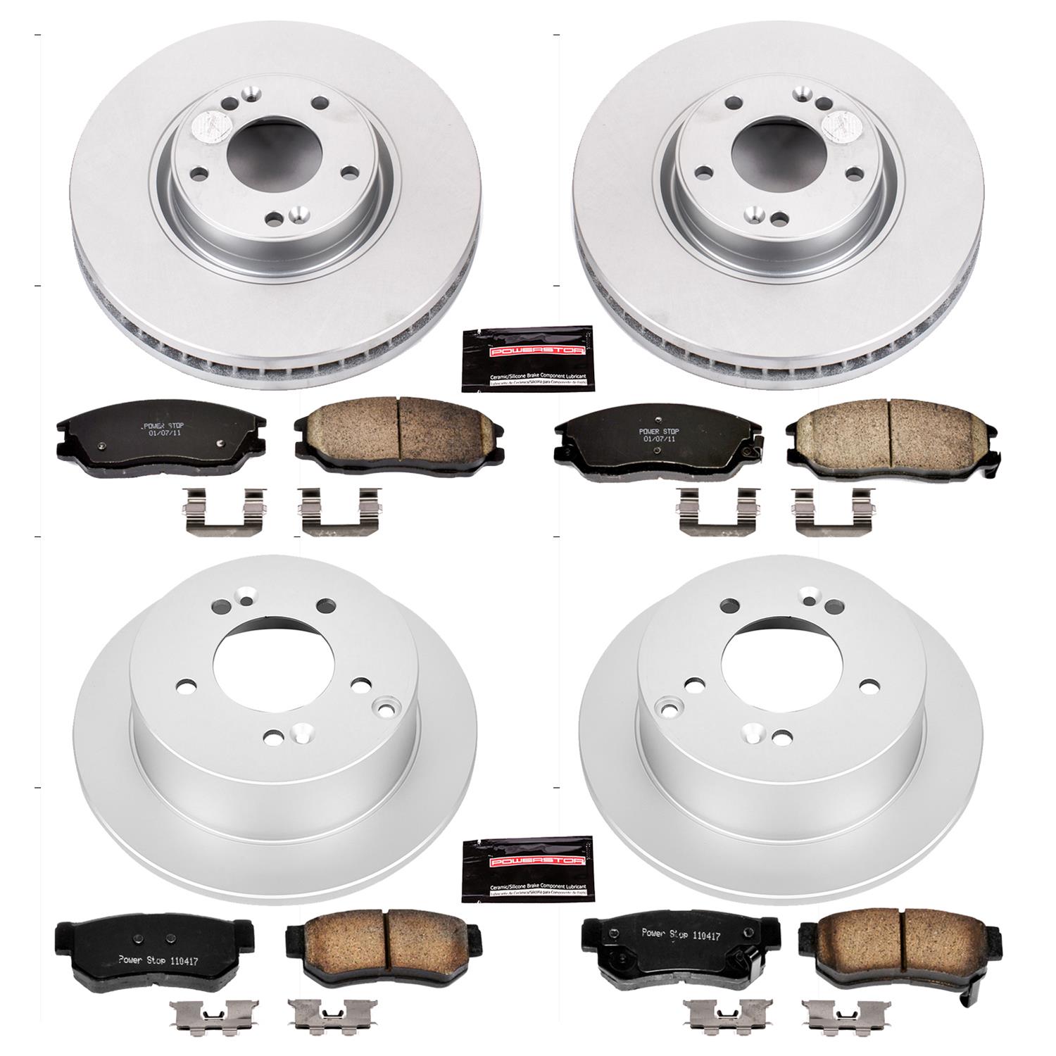 Power Stop 03-05 Hyundai XG350 Front & Rear Z17 Evolution Geomet Coated Brake Kit (1x psbCRK5214, 1x psbCRK4557) thumbnail 4