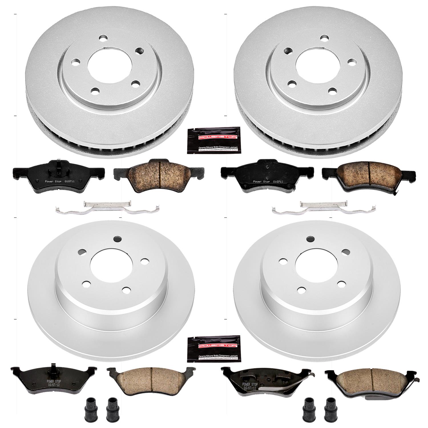 Power Stop 01-07 Chrysler Town & Country Front & Rear Z17 Evolution Geomet Coated Brake Kit (1x psbCRK5248, 1x psbCRK5247) thumbnail 4