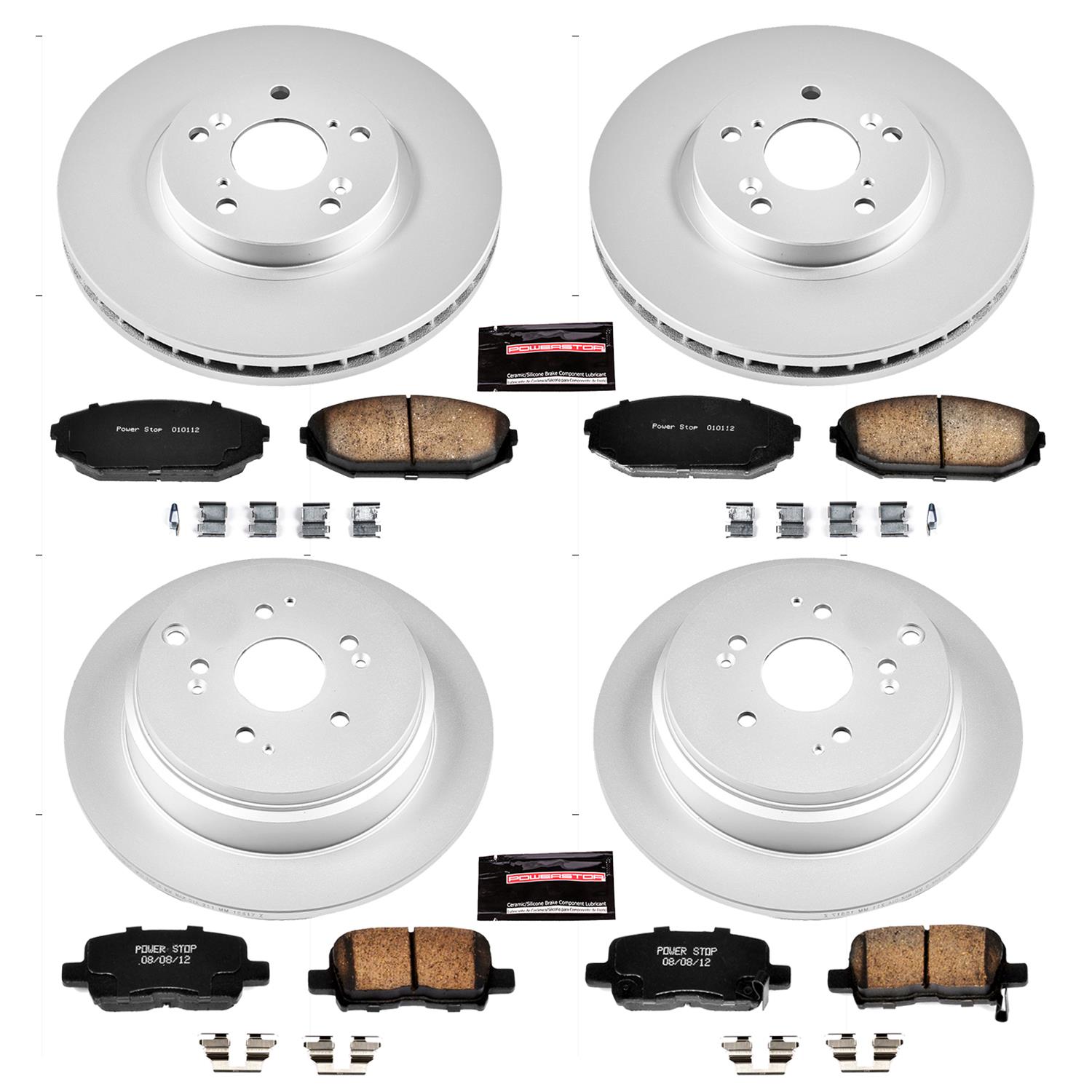 Power Stop 02-04 Honda Odyssey Front & Rear Z17 Evolution Geomet Coated Brake Kit (1x psbCRK2299, 1x psbCRK5502) thumbnail 4