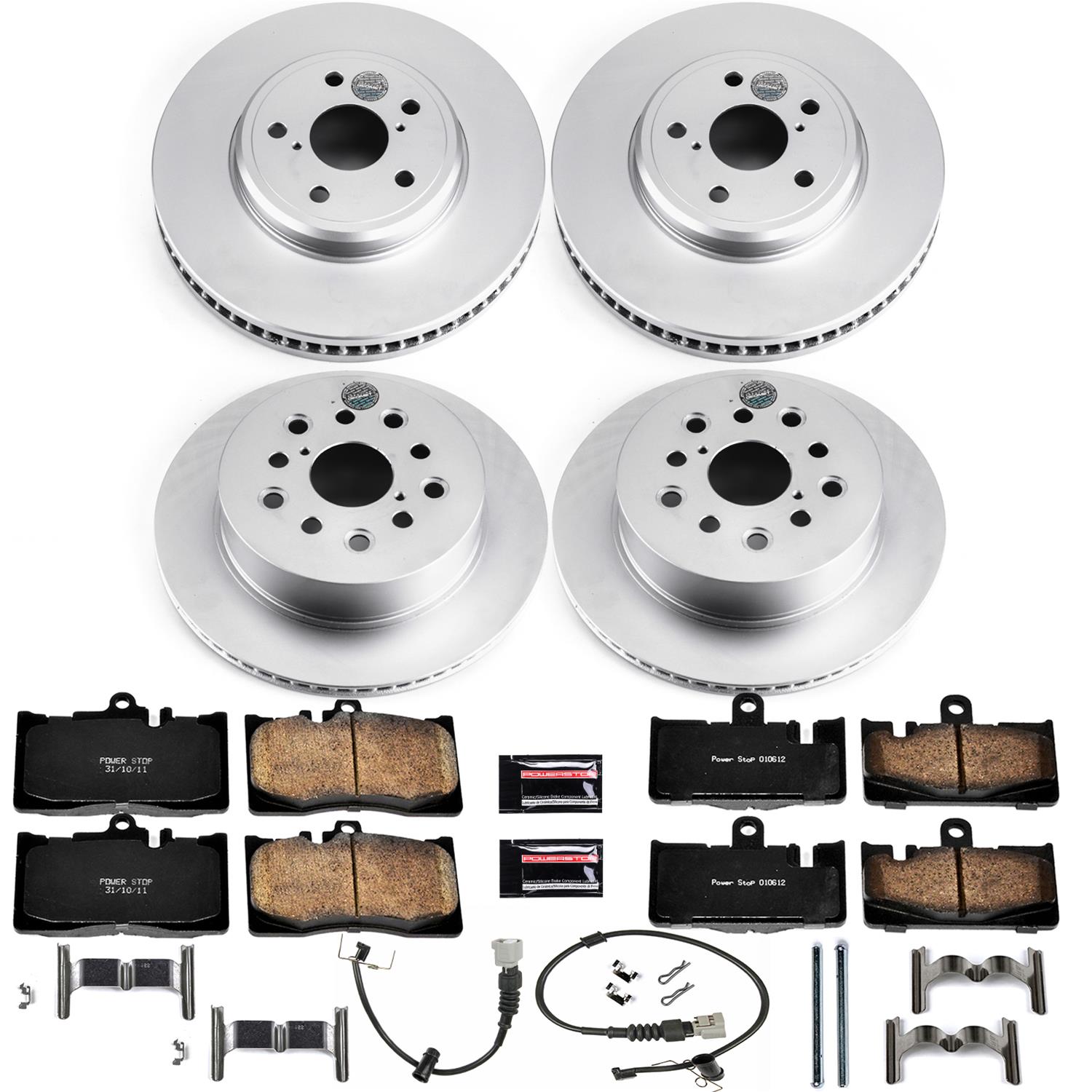 Power Stop 01-06 Lexus LS430 Front & Rear Z17 Evolution Geomet Coated Brake Kit (1x psbCRK2327, 1x psbCRK2329) thumbnail 4