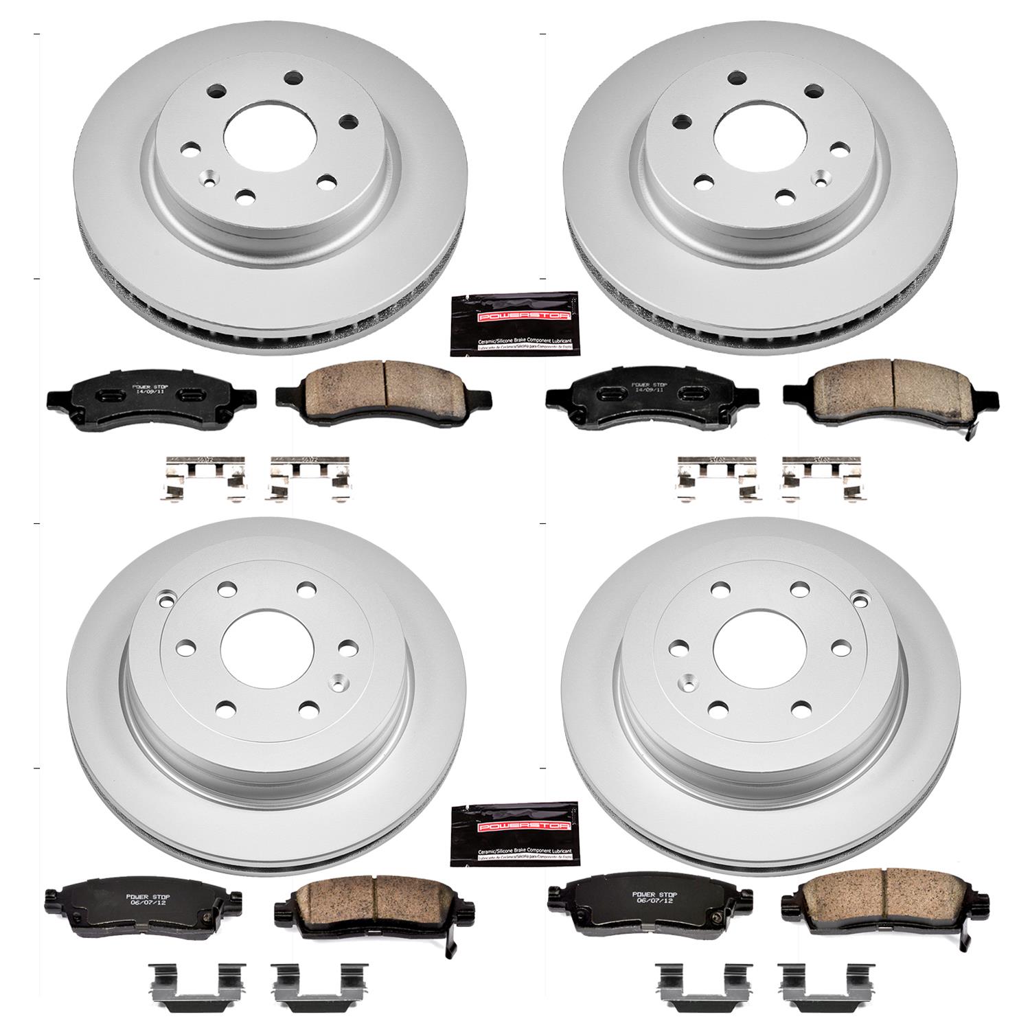 Power Stop 08-17 Buick Enclave Front & Rear Z17 Evolution Geomet Coated Brake Kit (1x psbCRK4657, 1x psbCRK5262) thumbnail 4