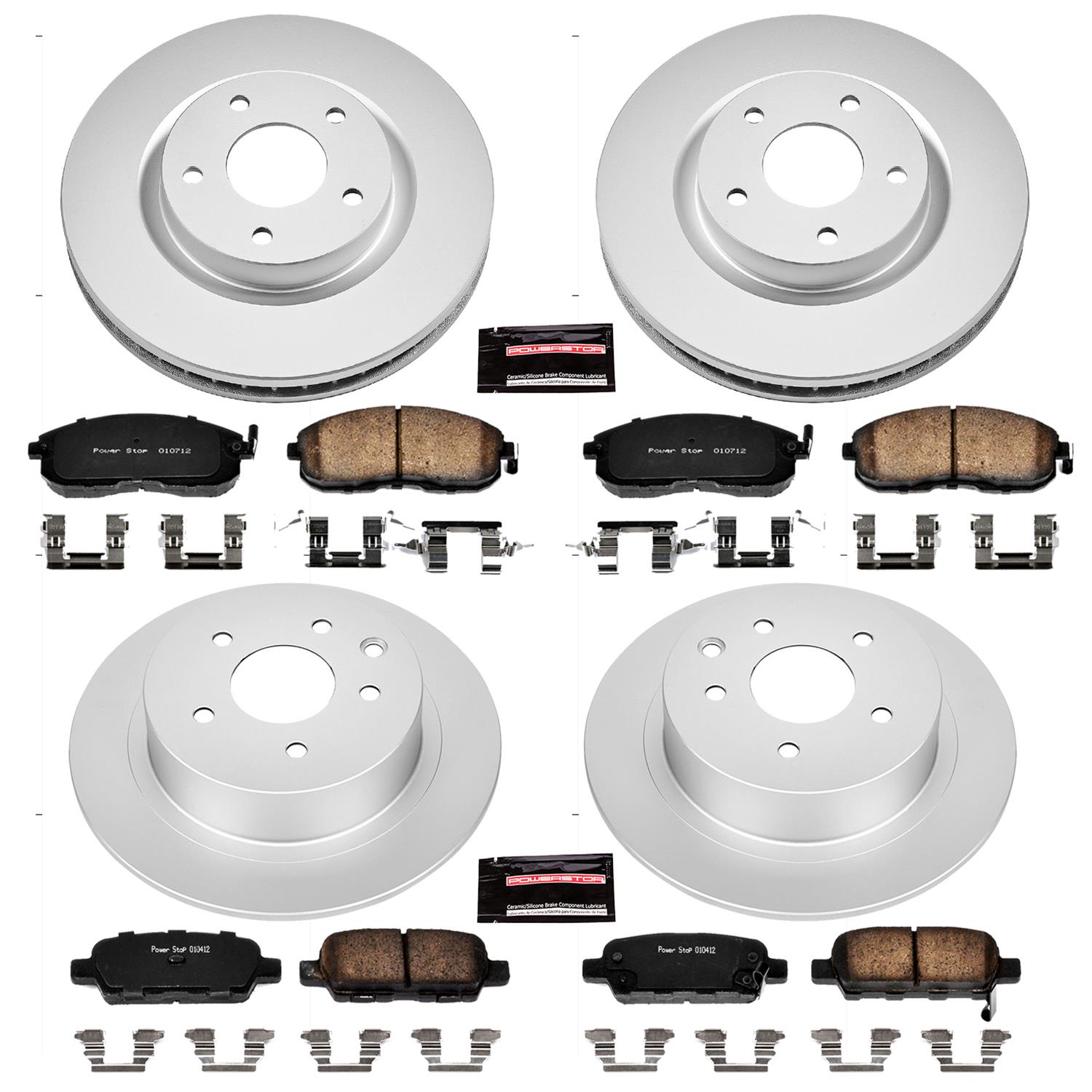Power Stop 07-12 Nissan Sentra Front & Rear Z17 Evolution Geomet Coated Brake Kit (1x psbCRK5217, 1x psbCRK098) thumbnail 4