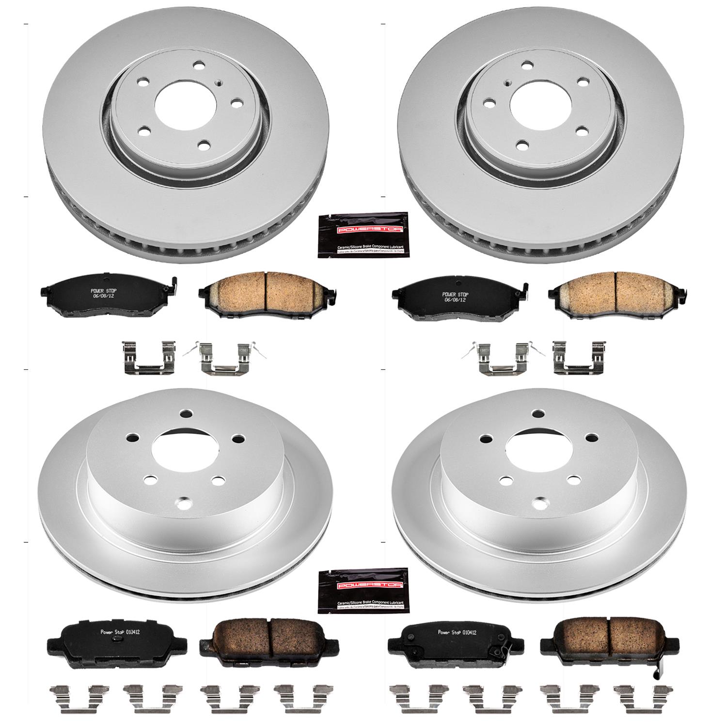 Power Stop 05-12 Infiniti FX35 Front & Rear Z17 Evolution Geomet Coated Brake Kit (1x psbCRK2427, 1x psbCRK5264) thumbnail 4