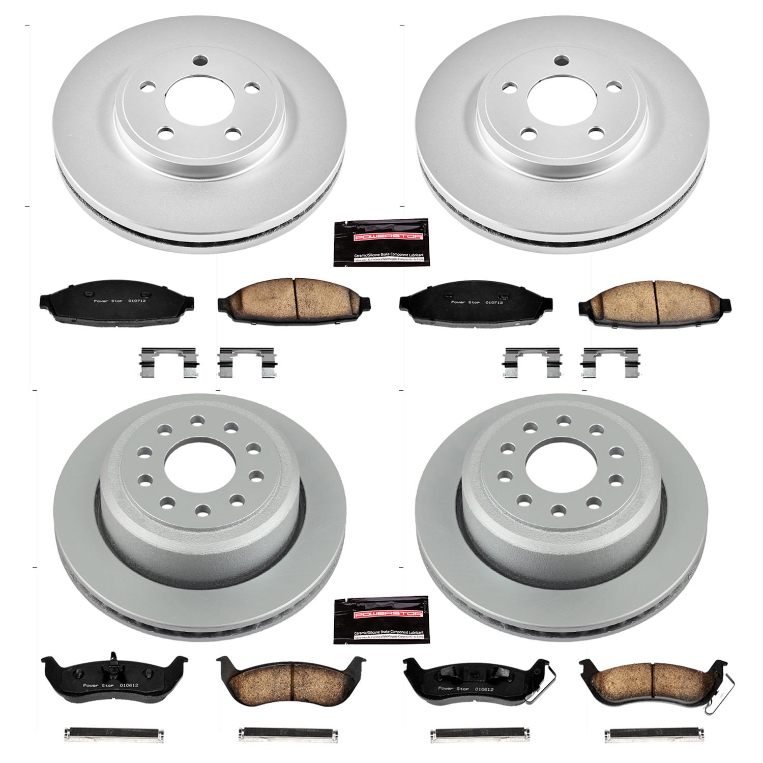 Power Stop 03-11 Lincoln Town Car Front & Rear Z17 Evolution Geomet Coated Brake Kit (1x psbCRK1364, 1x psbCRK5293) thumbnail 4