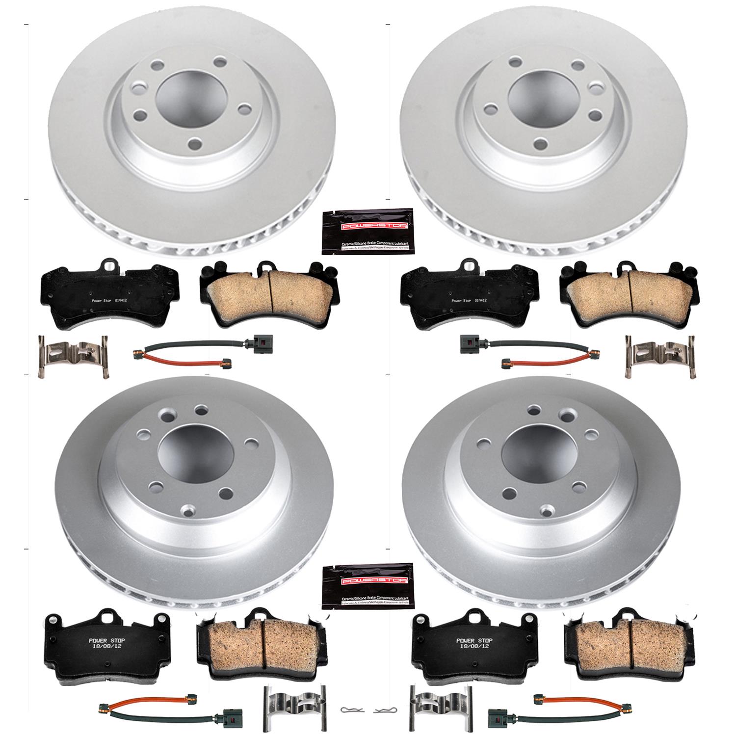 Power Stop 07-15 Audi Q7 Front & Rear Z23 Evolution Sport Coated Brake Kit (1x psbCRK5312, 1x psbCRK4558) thumbnail 4