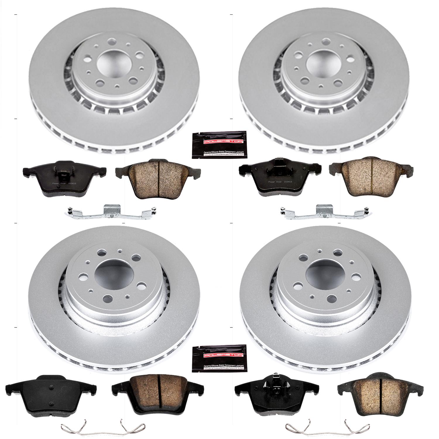 Power Stop 03-14 Volvo XC90 Front & Rear Z23 Evolution Sport Coated Brake Kit (1x psbCRK3039, 1x psbCRK4552) thumbnail 4