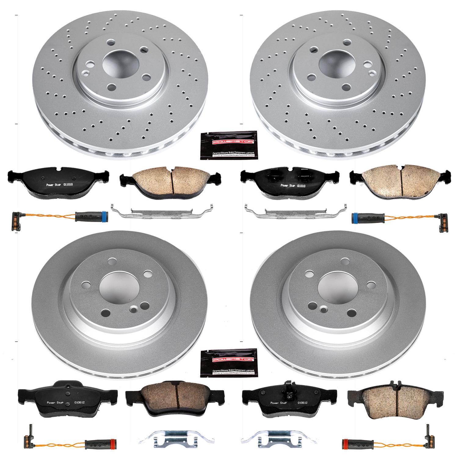 Power Stop 03-06 Mercedes-Benz S500 Front & Rear Z23 Evolution Sport Coated Brake Kit (1x psbCRK2998, 1x psbCRK5120)