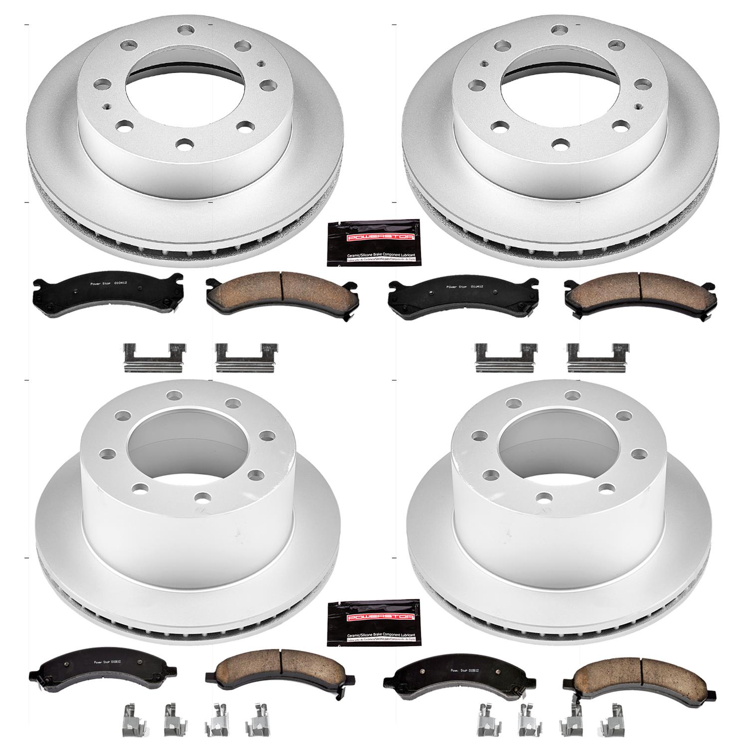 Power Stop 03-08 Chevrolet Express 3500 Front & Rear Z17 Evolution Geomet Coated Brake Kit (1x psbCRK5328, 1x psbCRK2071) thumbnail 4