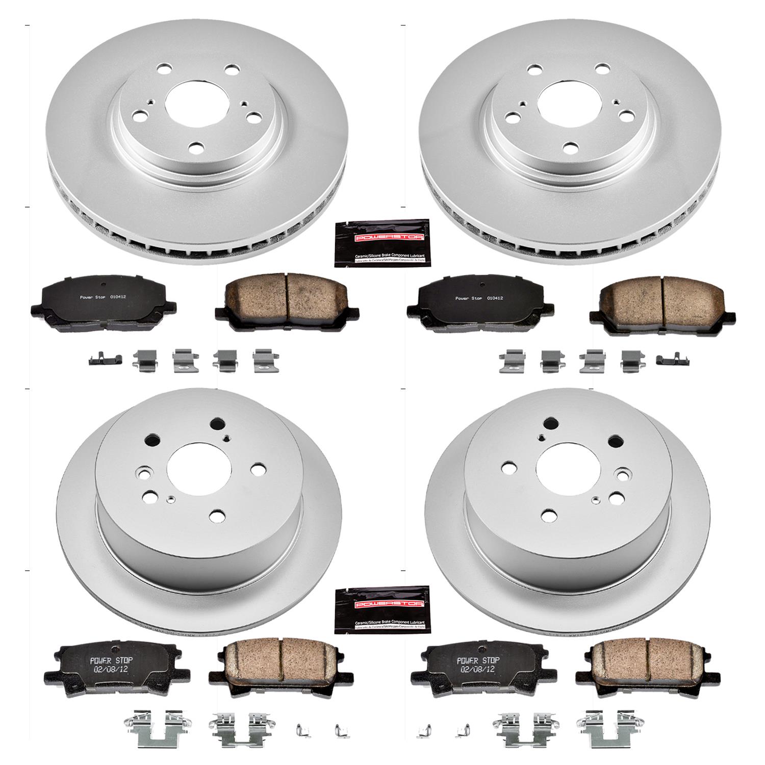 Power Stop 04-07 Toyota Highlander Front & Rear Z17 Evolution Geomet Coated Brake Kit (1x psbCRK1137, 1x psbCRK5333) thumbnail 4