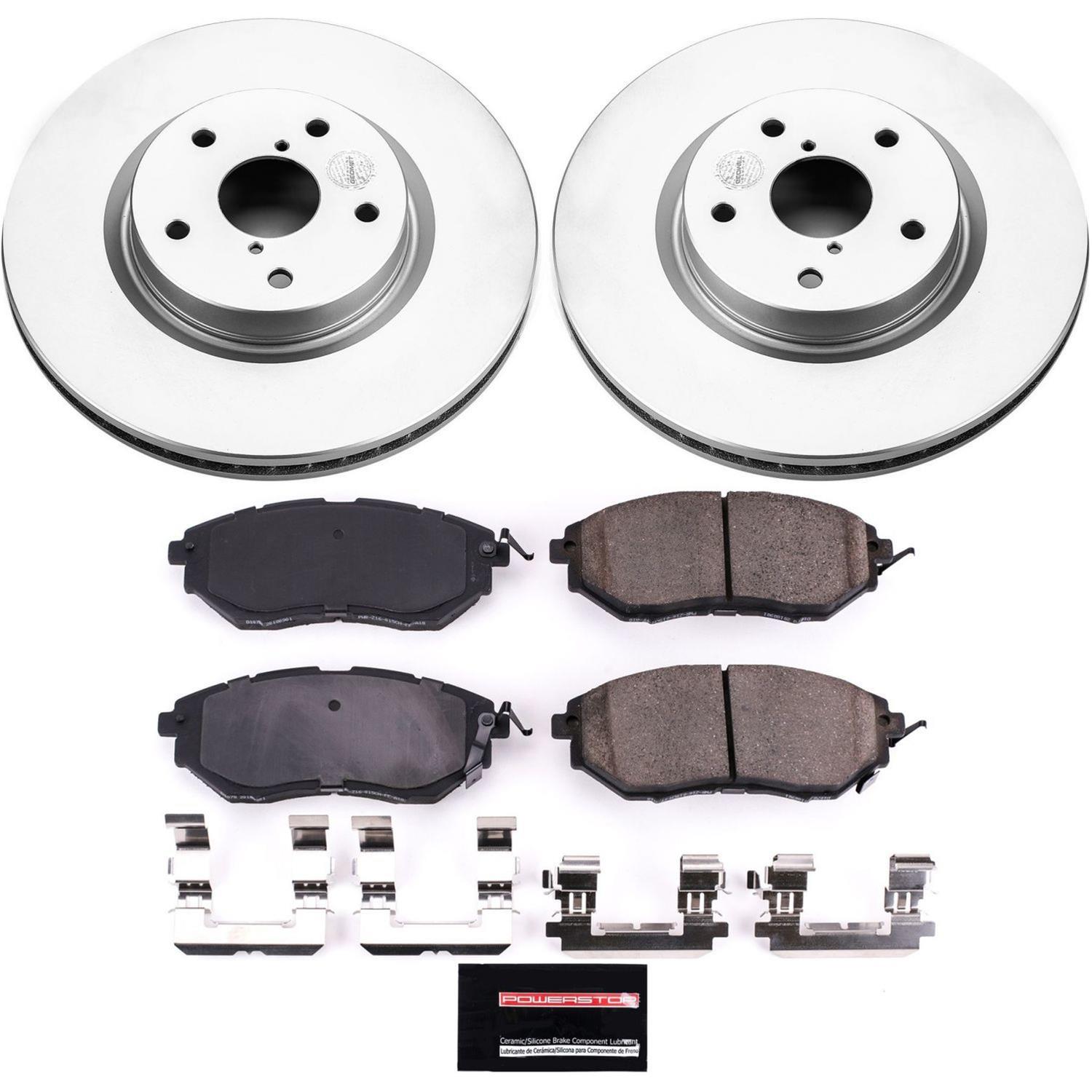 Power Stop 15-19 Subaru WRX Front & Rear Z17 Evolution Geomet Coated Brake Kit (1x psbCRK6977, 1x psbCRK4603) thumbnail 6