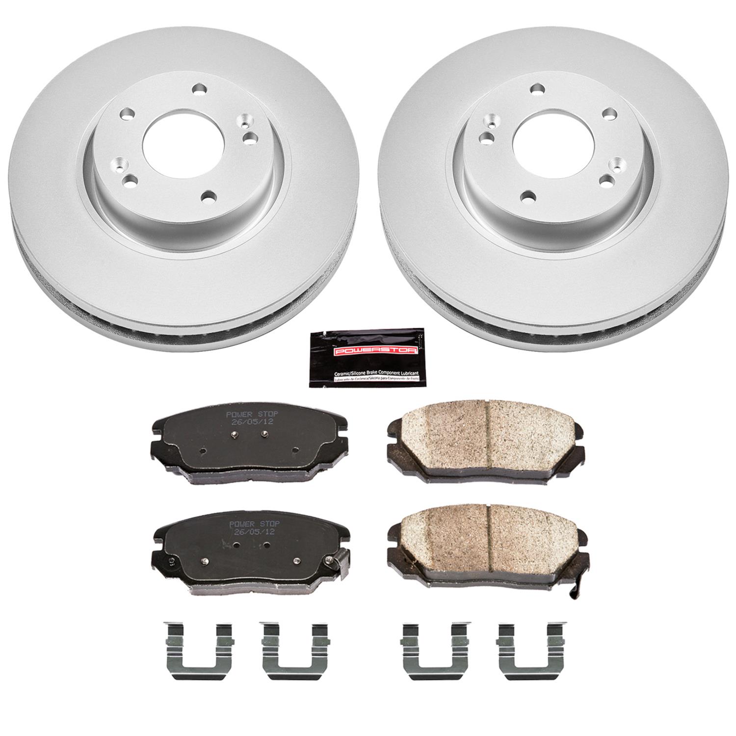 Power Stop 06-08 Hyundai Sonata Front & Rear Z17 Evolution Geomet Coated Brake Kit (1x psbCRK4647, 1x psbCRK5211) thumbnail 5