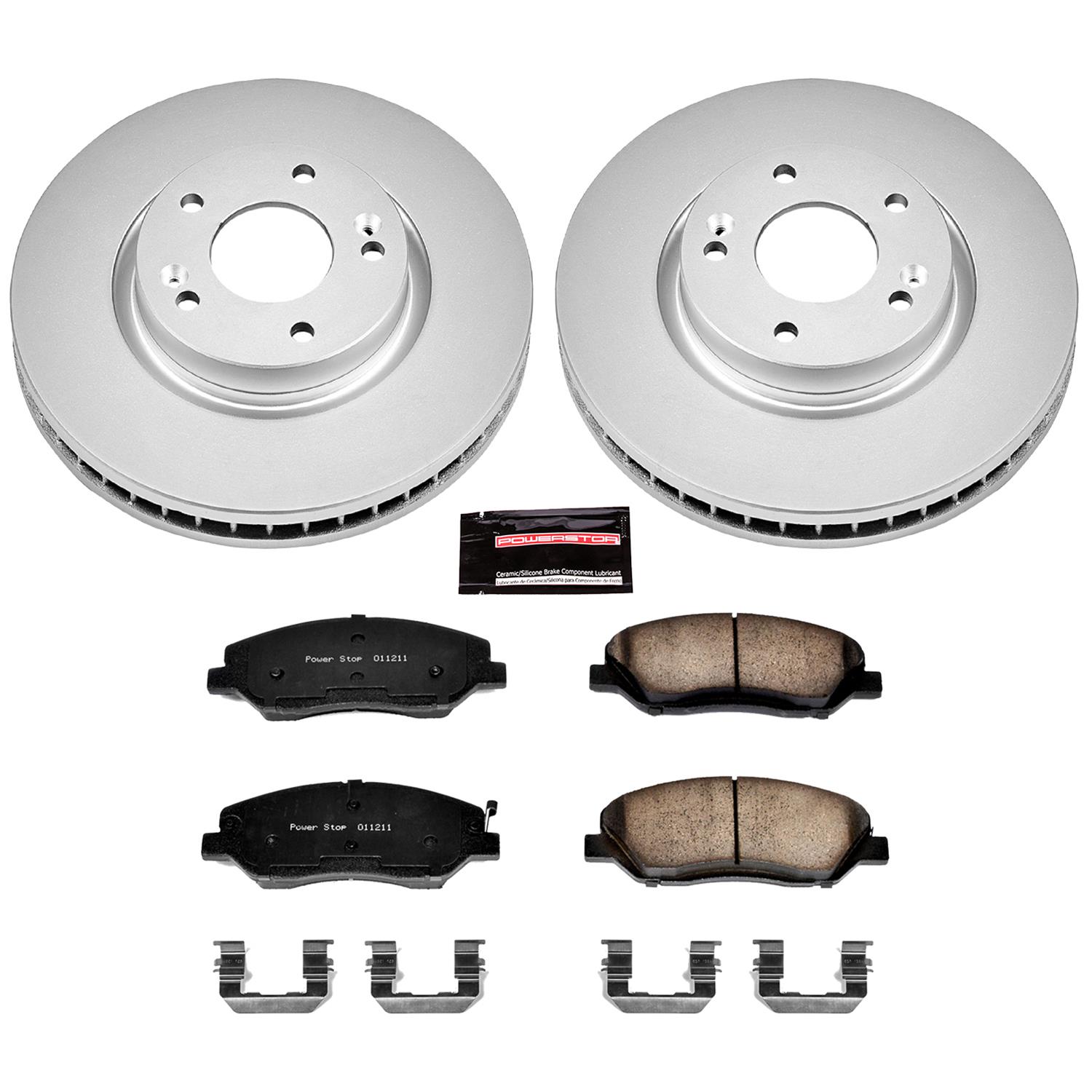 Power Stop 07-09 Hyundai Santa Fe Front & Rear Z17 Evolution Geomet Coated Brake Kit (1x psbCRK4665, 1x psbCRK4694) thumbnail 5