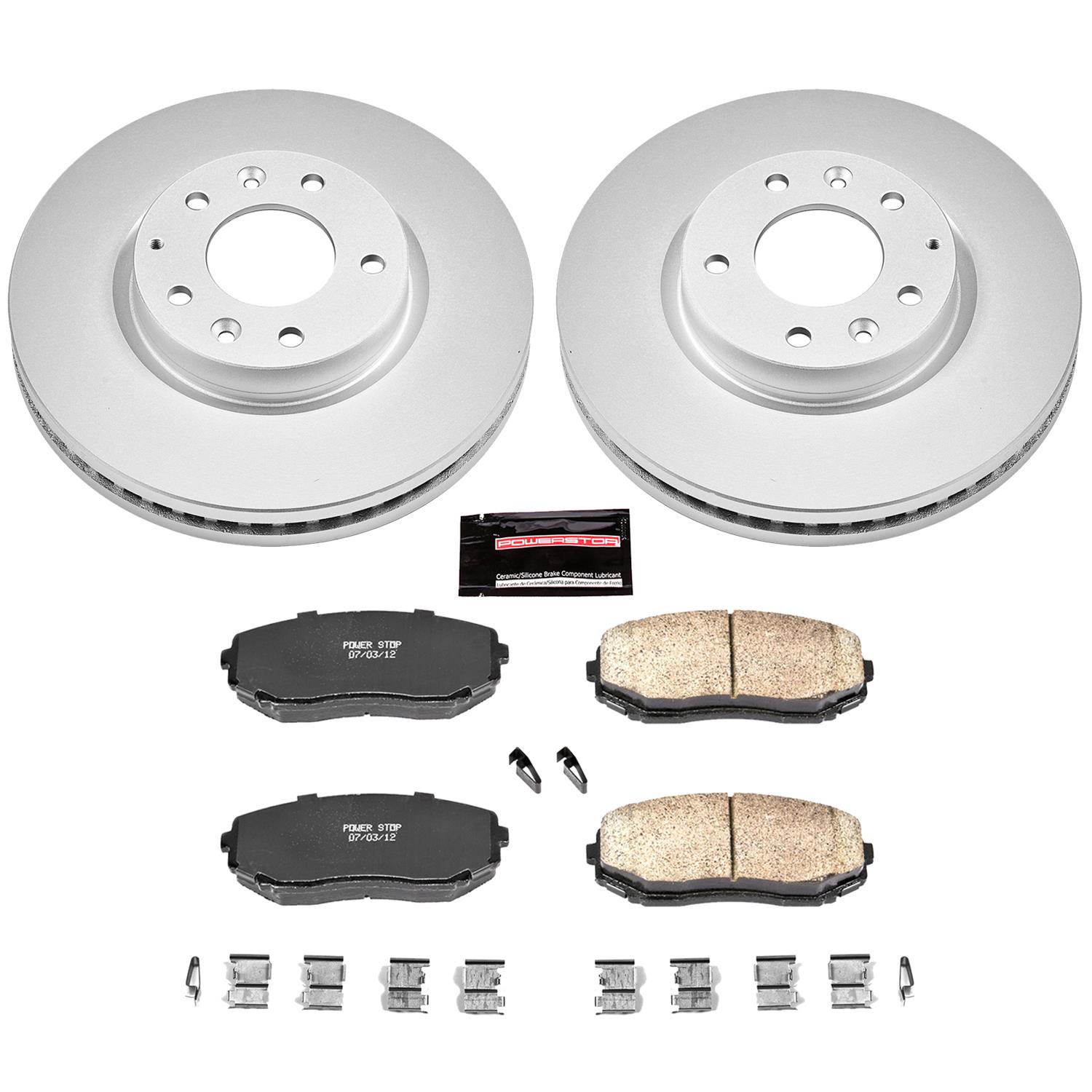 Power Stop 07-12 Mazda CX-7 Front & Rear Z17 Evolution Geomet Coated Brake Kit (1x psbCRK5876, 1x psbCRK4676) thumbnail 5