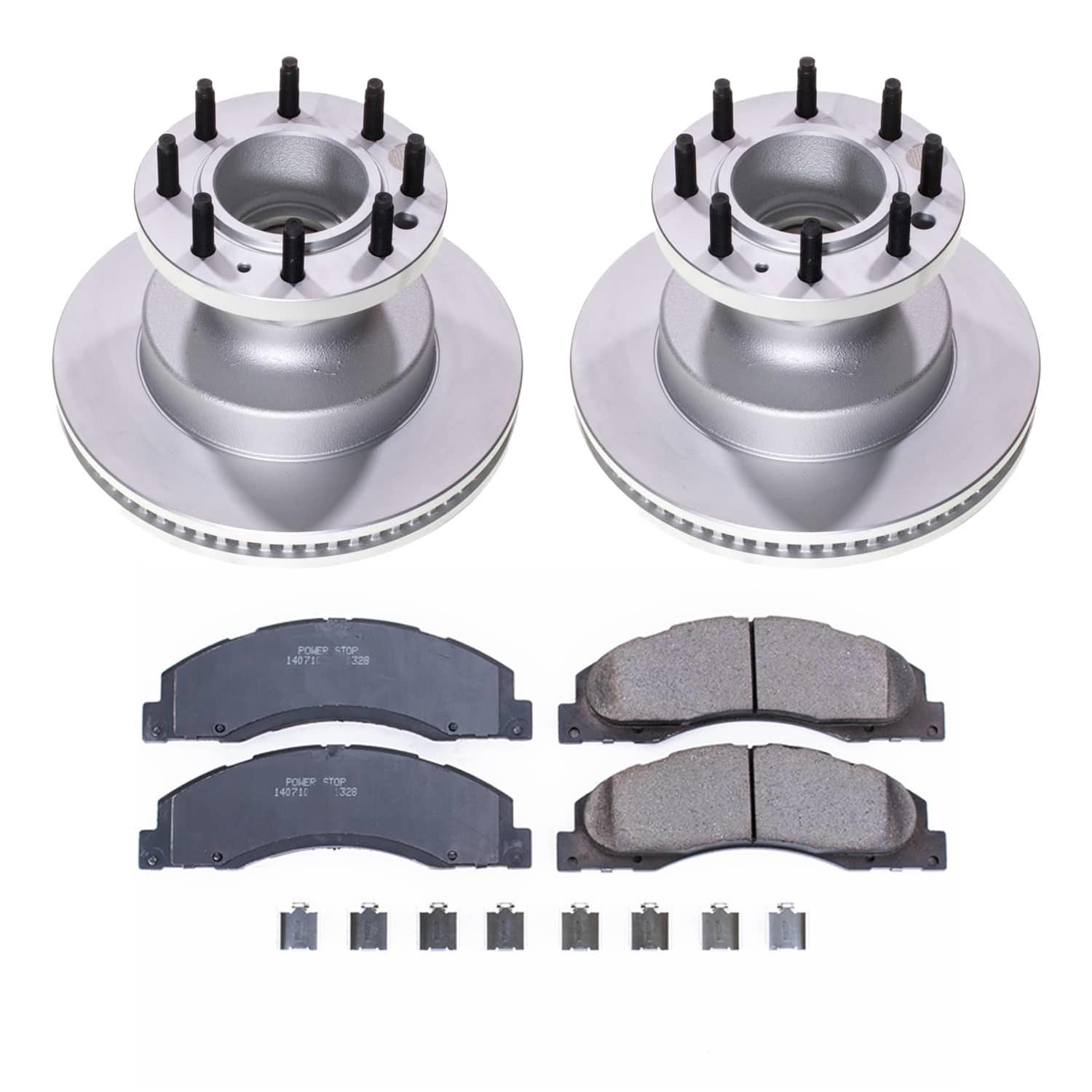 PowerStop Z17 Evolution Plus GEOMET Coated Brake Kits for 2008-2025 E-350 SUPER DUTY, E-450 DUTY - CRK4717 Rotor and Pad Combos, Coated, Solid Surface Rotors, Ceramic Pads, 13.58 in. O.D., Front, Ford, Kit thumbnail 6