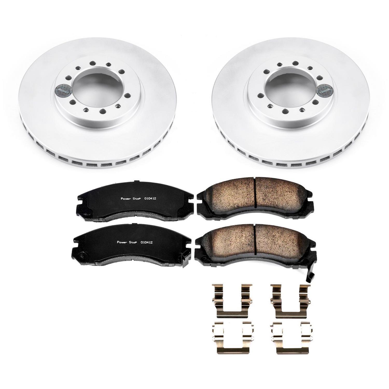 Power Stop 97-04 Mitsubishi Montero Sport Front & Rear Z17 Evolution Geomet Coated Brake Kit (1x psbCRK4981, 1x psbCRK5160) thumbnail 4