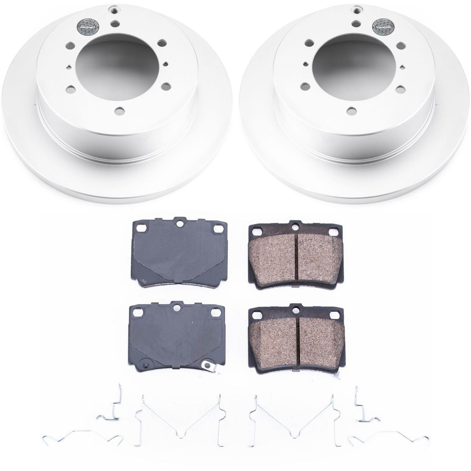 Power Stop 97-04 Mitsubishi Montero Sport Front & Rear Z17 Evolution Geomet Coated Brake Kit (1x psbCRK4981, 1x psbCRK5160) thumbnail 5
