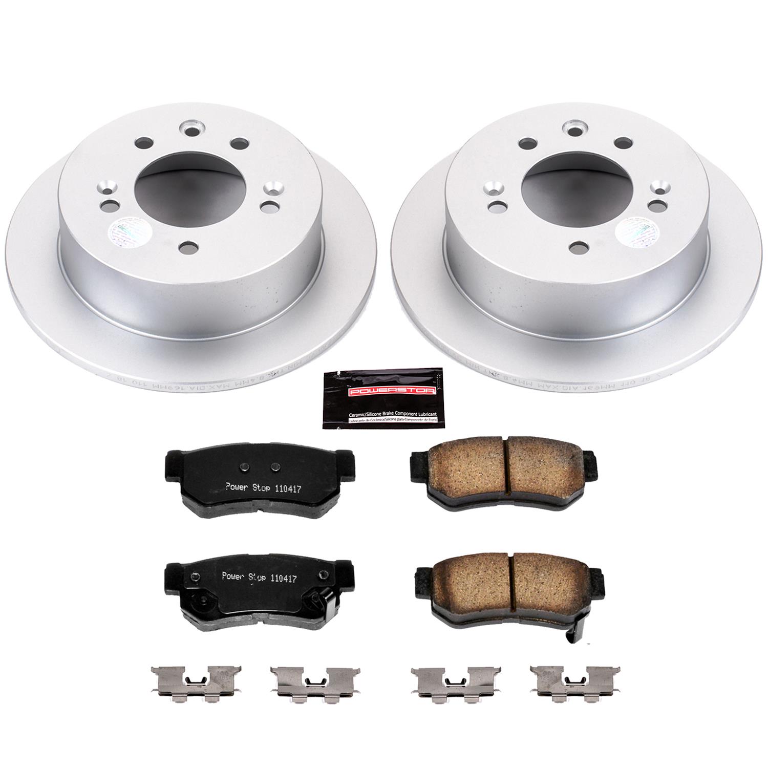Power Stop 07-10 Hyundai Elantra Front & Rear Z17 Evolution Geomet Coated Brake Kit (1x psbCRK5291, 1x psbCRK5210) thumbnail 8