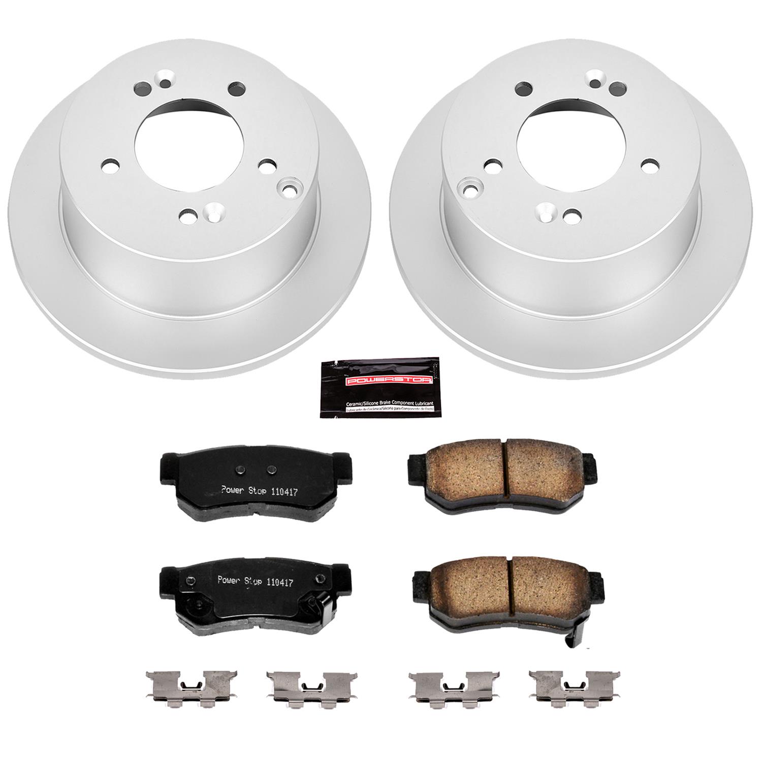 Power Stop 06-08 Hyundai Sonata Front & Rear Z17 Evolution Geomet Coated Brake Kit (1x psbCRK5214, 1x psbCRK165) thumbnail 6