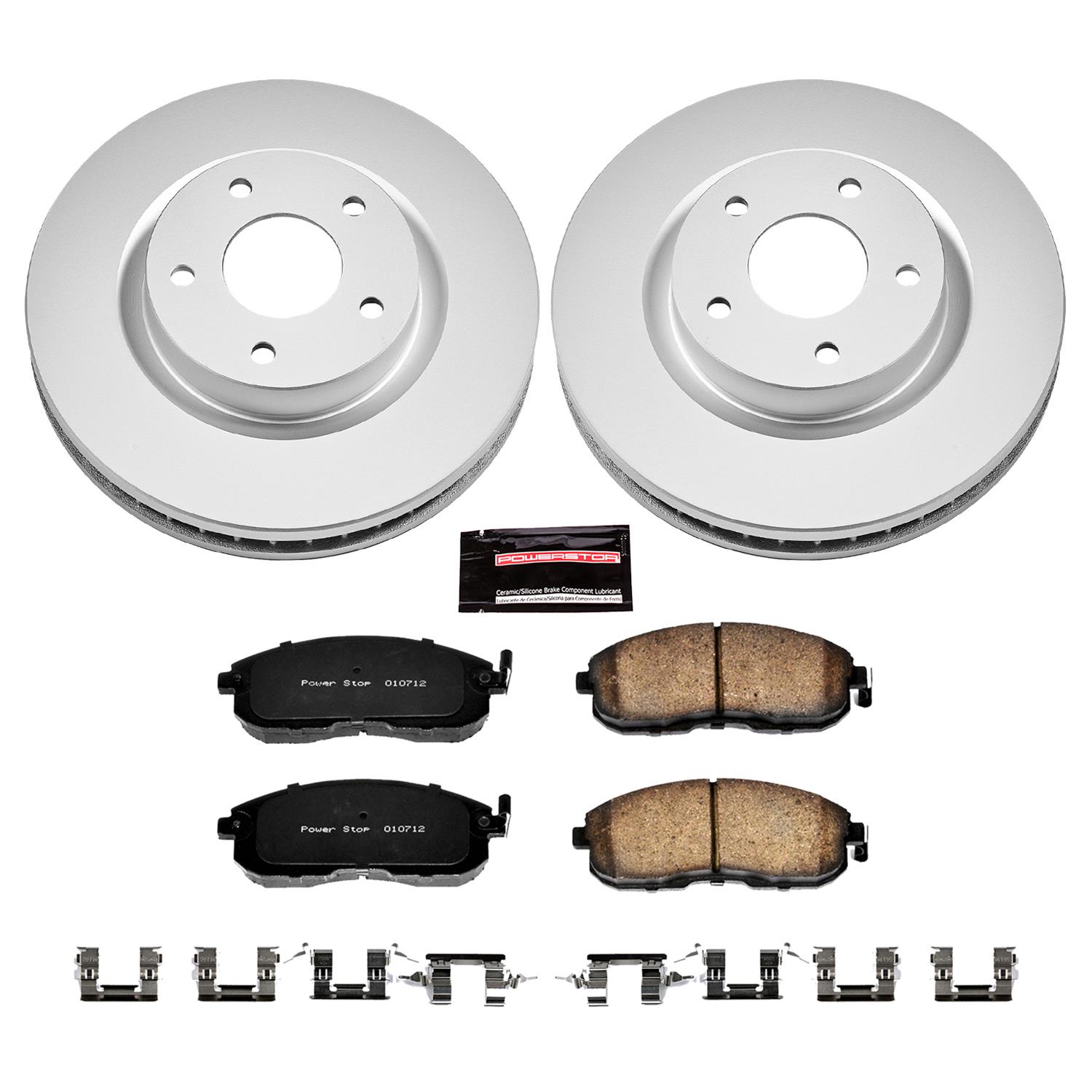 Power Stop 07-12 Nissan Sentra Front & Rear Z17 Evolution Geomet Coated Brake Kit (1x psbCRK5217, 1x psbCRK098) thumbnail 5