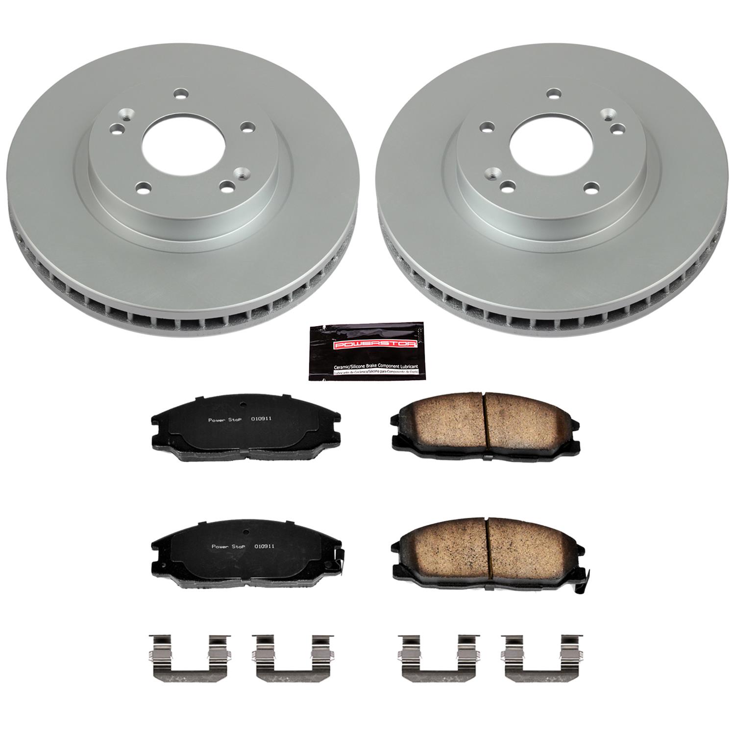 Power Stop 01-06 Hyundai Santa Fe Front & Rear Z17 Evolution Geomet Coated Brake Kit (1x psbCRK5250, 1x psbCRK5213) thumbnail 8