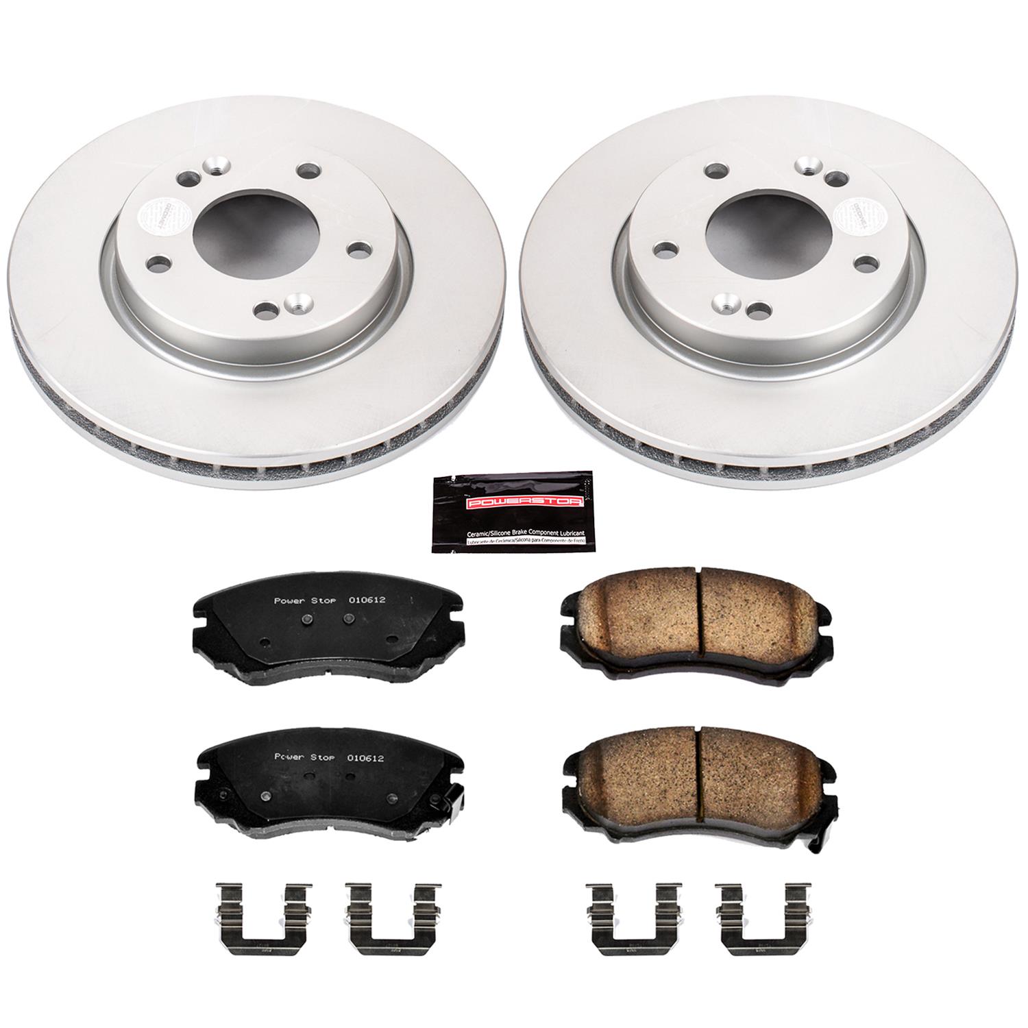 Power Stop 07-10 Hyundai Elantra Front & Rear Z17 Evolution Geomet Coated Brake Kit (1x psbCRK5291, 1x psbCRK5210) thumbnail 6