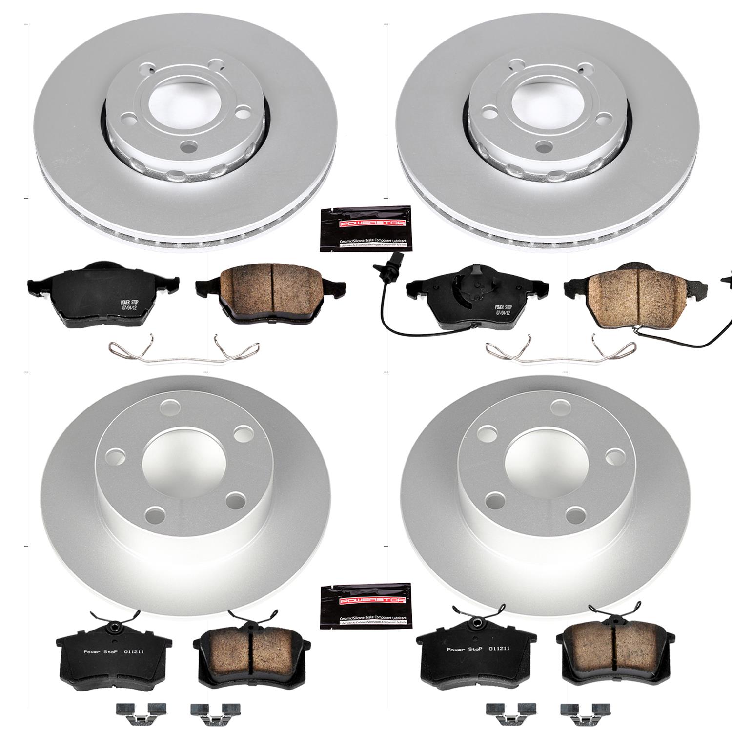 Power Stop 98-01 Audi A6 Front & Rear Z23 Evolution Sport Coated Brake Kit (1x psbCRK528, 1x psbCRK515) thumbnail 4