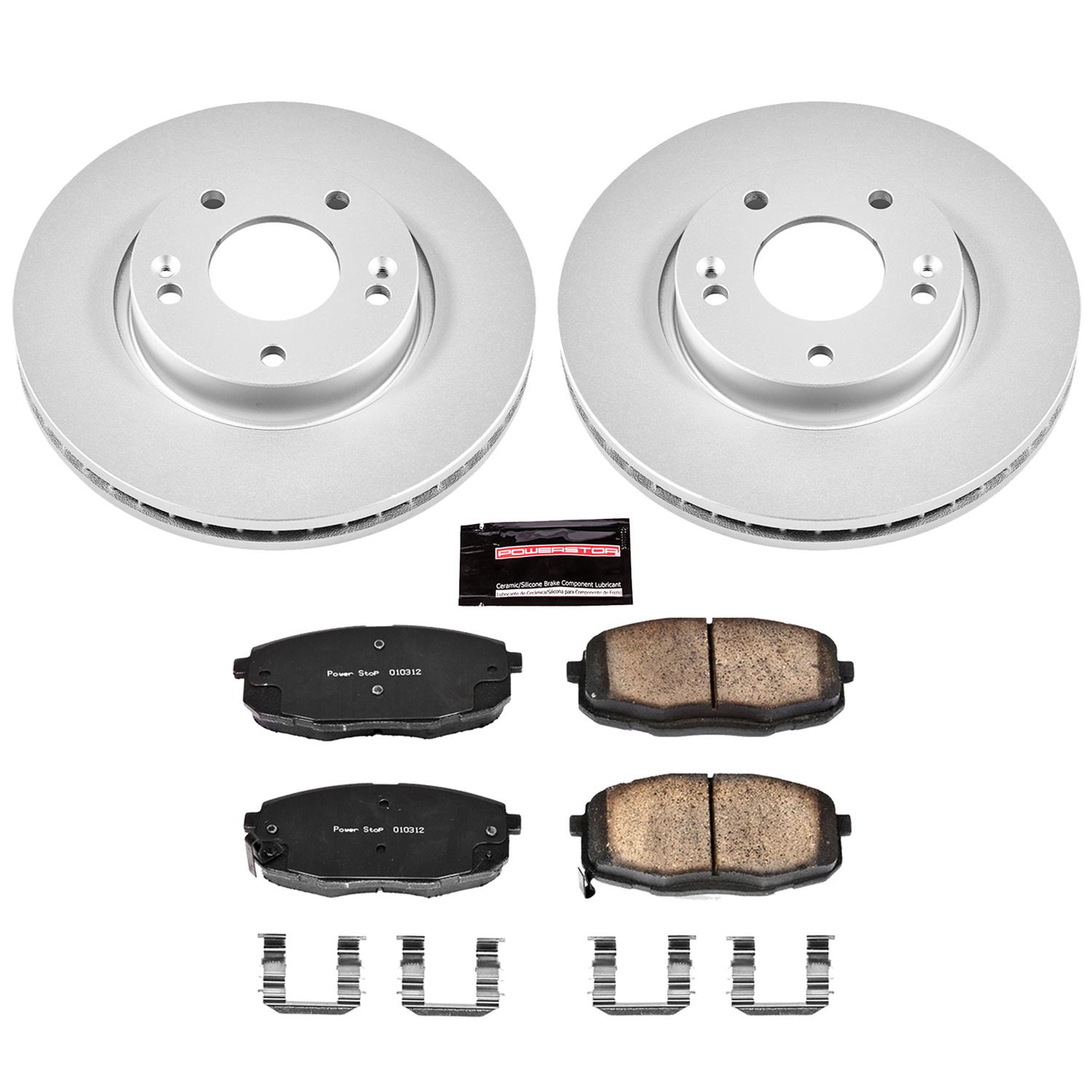 Power Stop 09-12 Hyundai Elantra Front & Rear Z17 Evolution Geomet Coated Brake Kit (1x psbCRK6093, 1x psbCRK5366) thumbnail 5