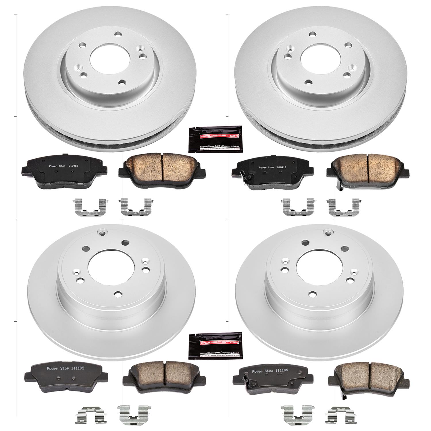 Power Stop 10-15 Hyundai Sonata Front & Rear Z17 Evolution Geomet Coated Brake Kit (1x psbCRK5381, 1x psbCRK5377) thumbnail 4