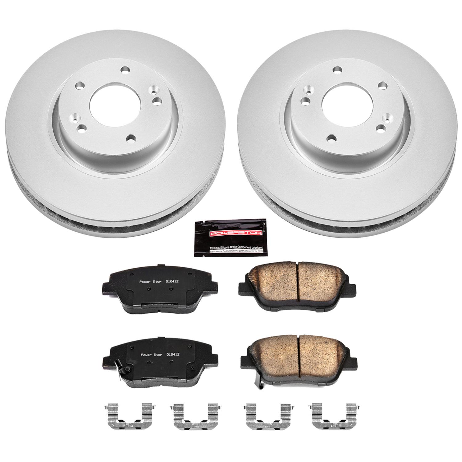 Power Stop 13-17 Kia Optima Front & Rear Z17 Evolution Geomet Coated Brake Kit (1x psbCRK7524, 1x psbCRK5377) thumbnail 2