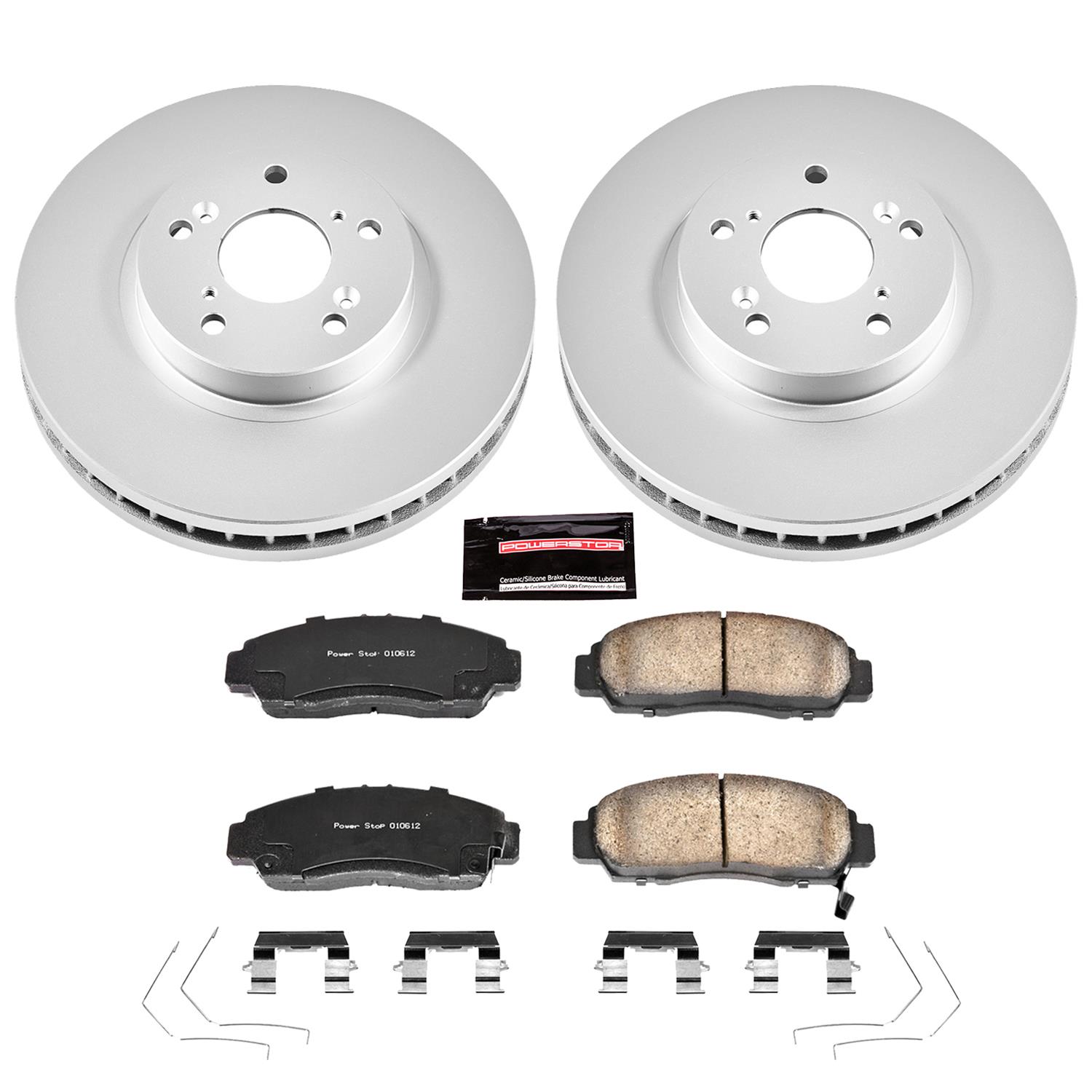 Power Stop 11-14 Acura TSX Front & Rear Z17 Evolution Geomet Coated Brake Kit (1x psbCRK5368, 1x psbCRK5392) thumbnail 6