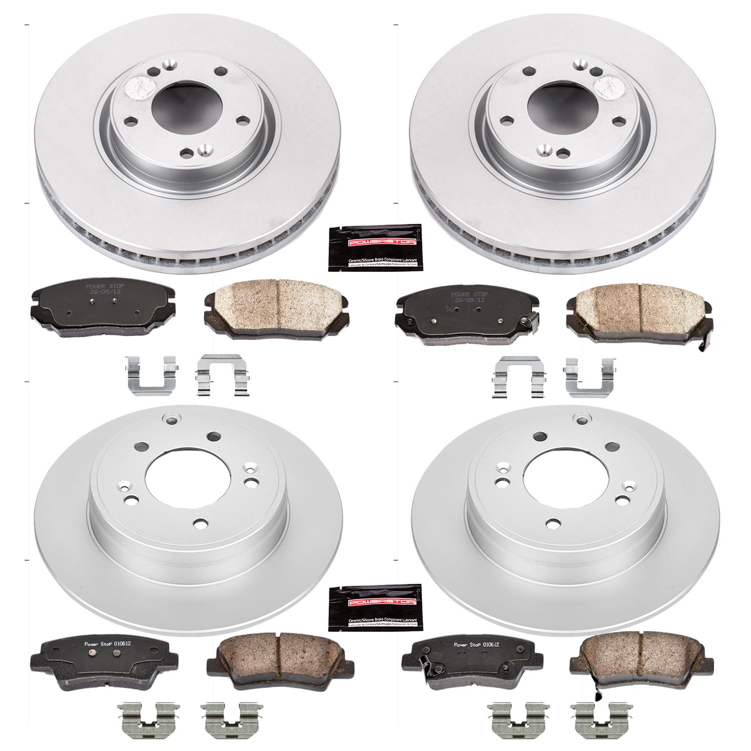 Power Stop 09-11 Hyundai Azera Front and Rear Z17 Coated Brake Kit thumbnail 4
