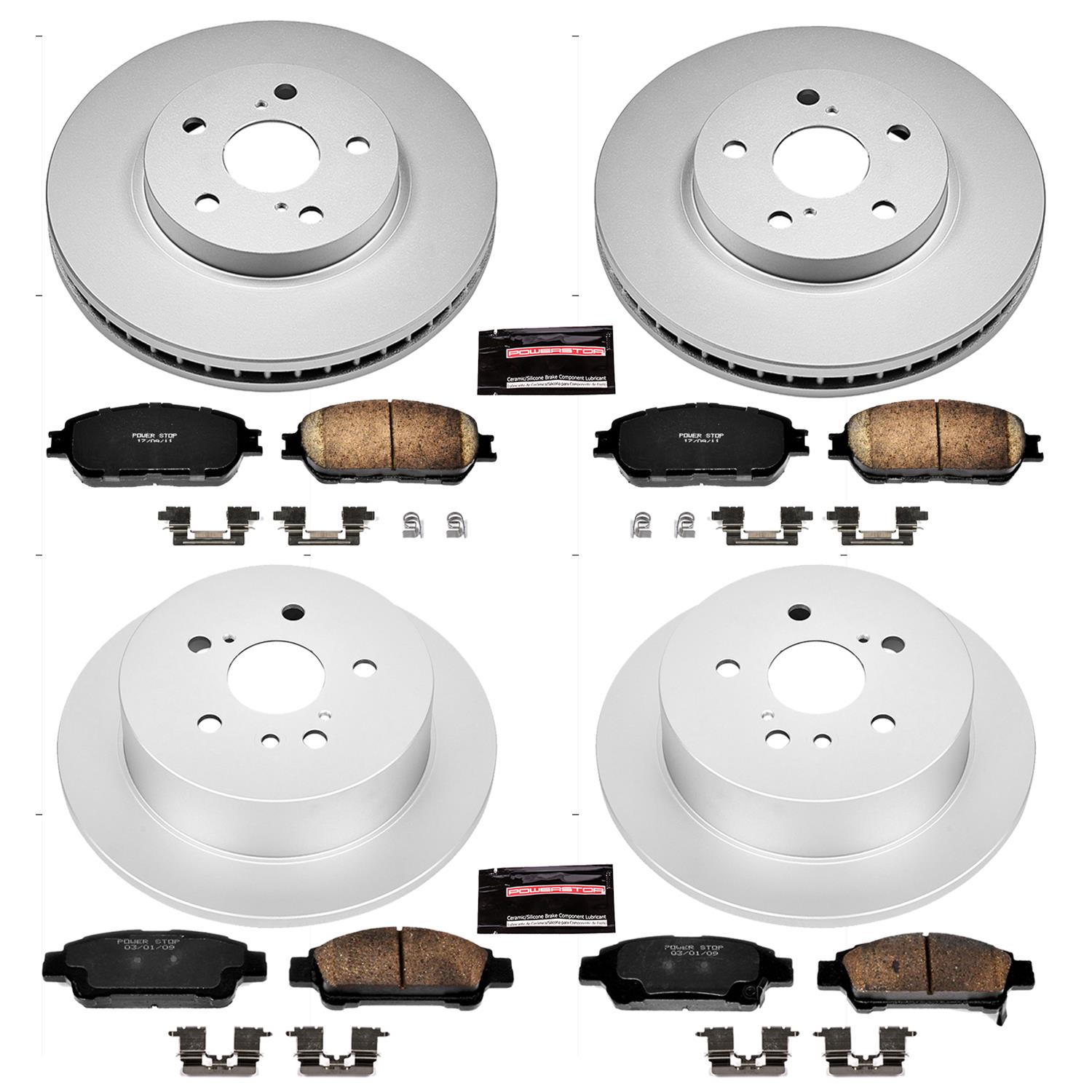 Power Stop 04-10 Toyota Sienna Front & Rear Z17 Evolution Geomet Coated Brake Kit (1x psbCRK5498, 1x psbCRK5438) thumbnail 4