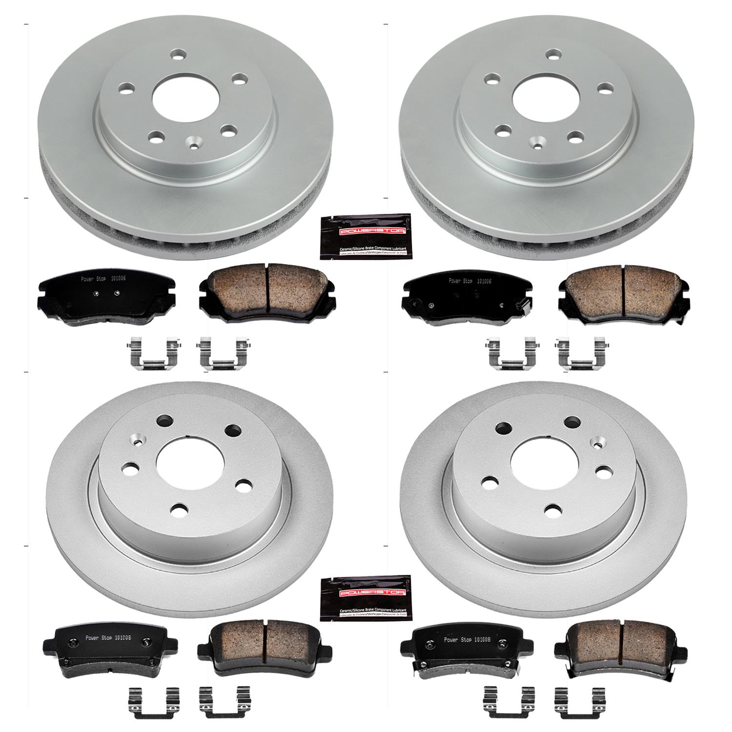 Power Stop 12-16 Buick LaCrosse Front & Rear Z17 Evolution Geomet Coated Brake Kit (1x psbCRK5522, 1x psbCRK5531) thumbnail 4