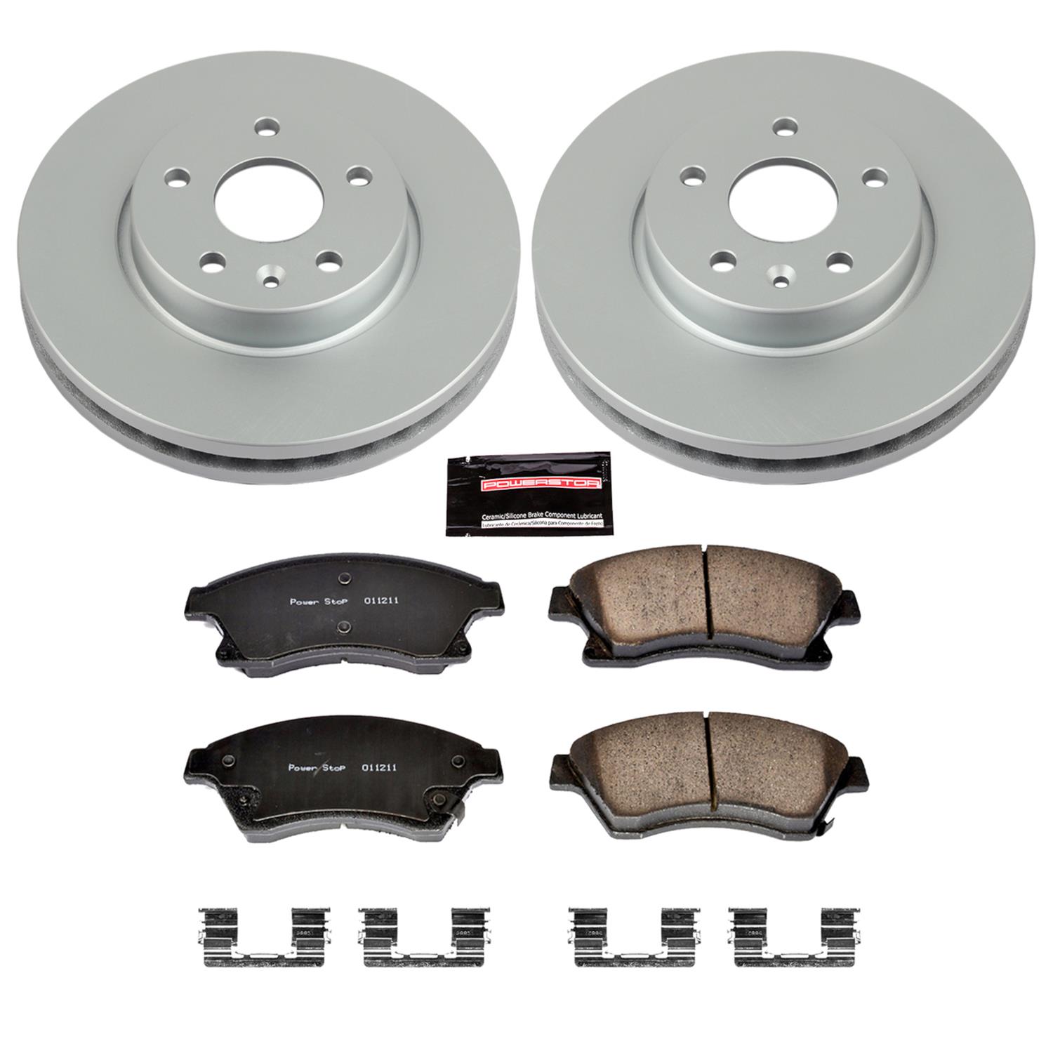 Power Stop 11-15 Chevrolet Cruze Front & Rear Z17 Evolution Geomet Coated Brake Kit (1x psbCRK5544, 1x psbCRK5550) thumbnail 8