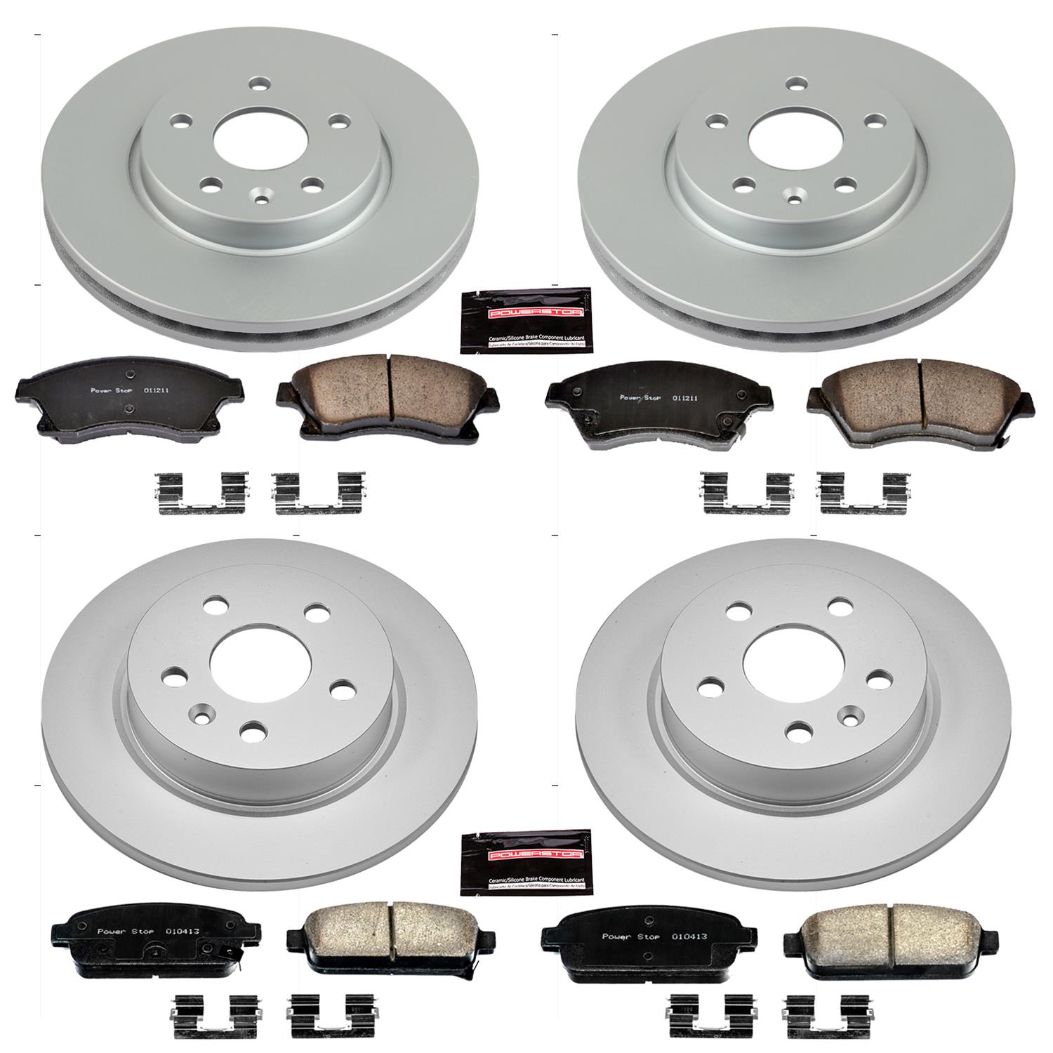 Power Stop 11-15 Chevrolet Cruze Front & Rear Z17 Evolution Geomet Coated Brake Kit (1x psbCRK5544, 1x psbCRK5550) thumbnail 4