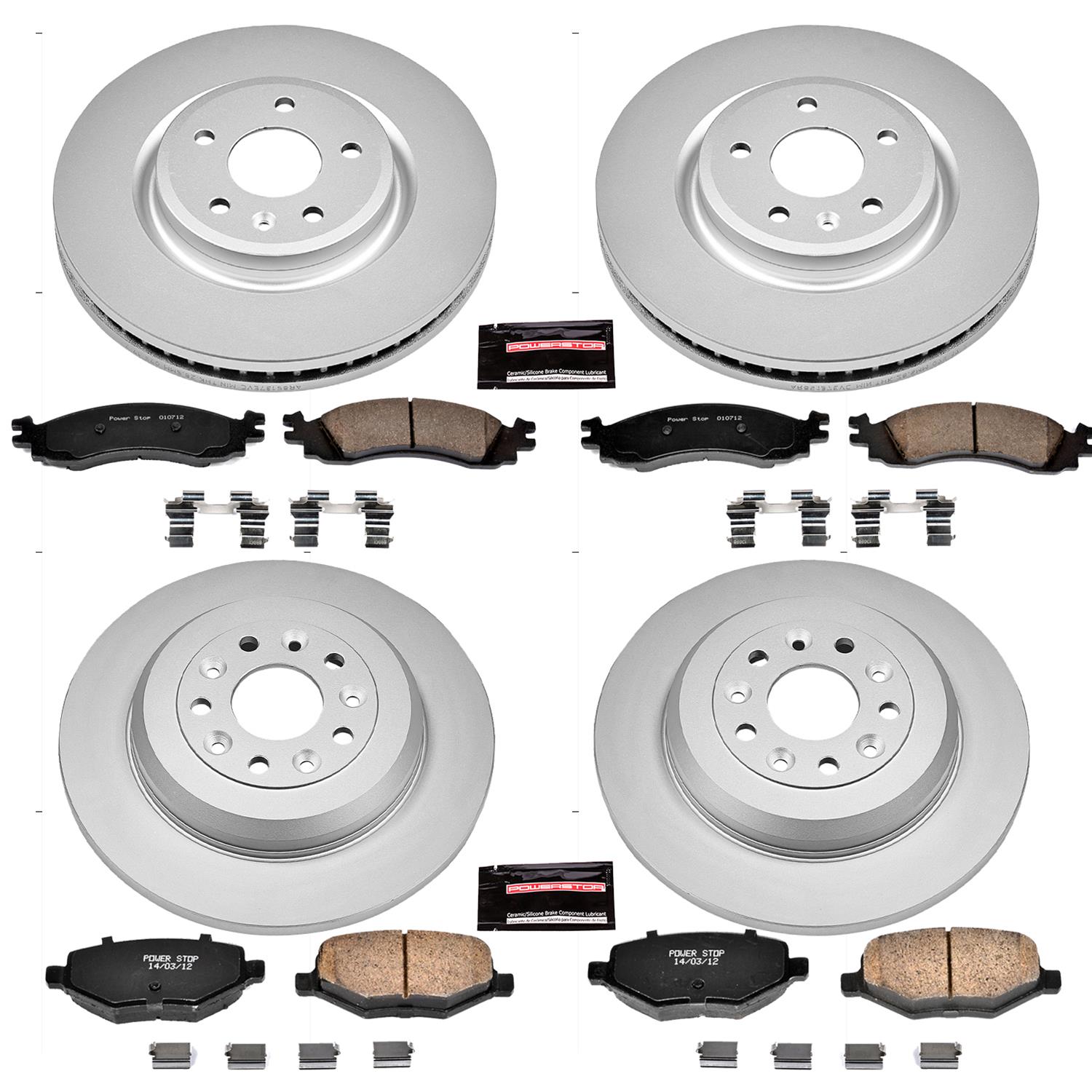 Power Stop 11-12 Ford Taurus Front & Rear Z17 Evolution Geomet Coated Brake Kit (1x psbCRK4744, 1x psbCRK5581) thumbnail 4