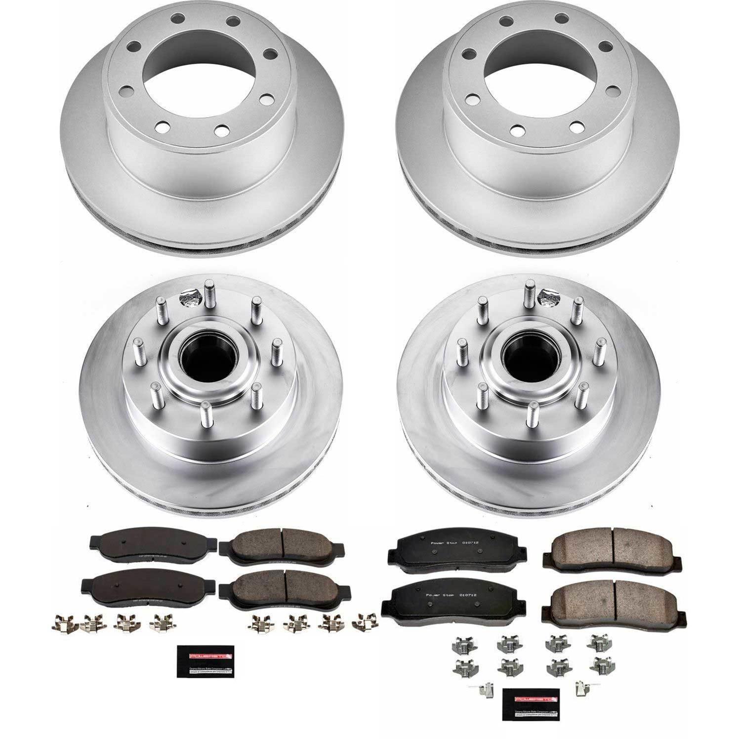 Power Stop 07-08 Ford F-250 Super Duty Front & Rear Z17 Coated Brake Kit (1x psbCRK1798, 2x psbAR85138EVC, 1x psb17-1069)